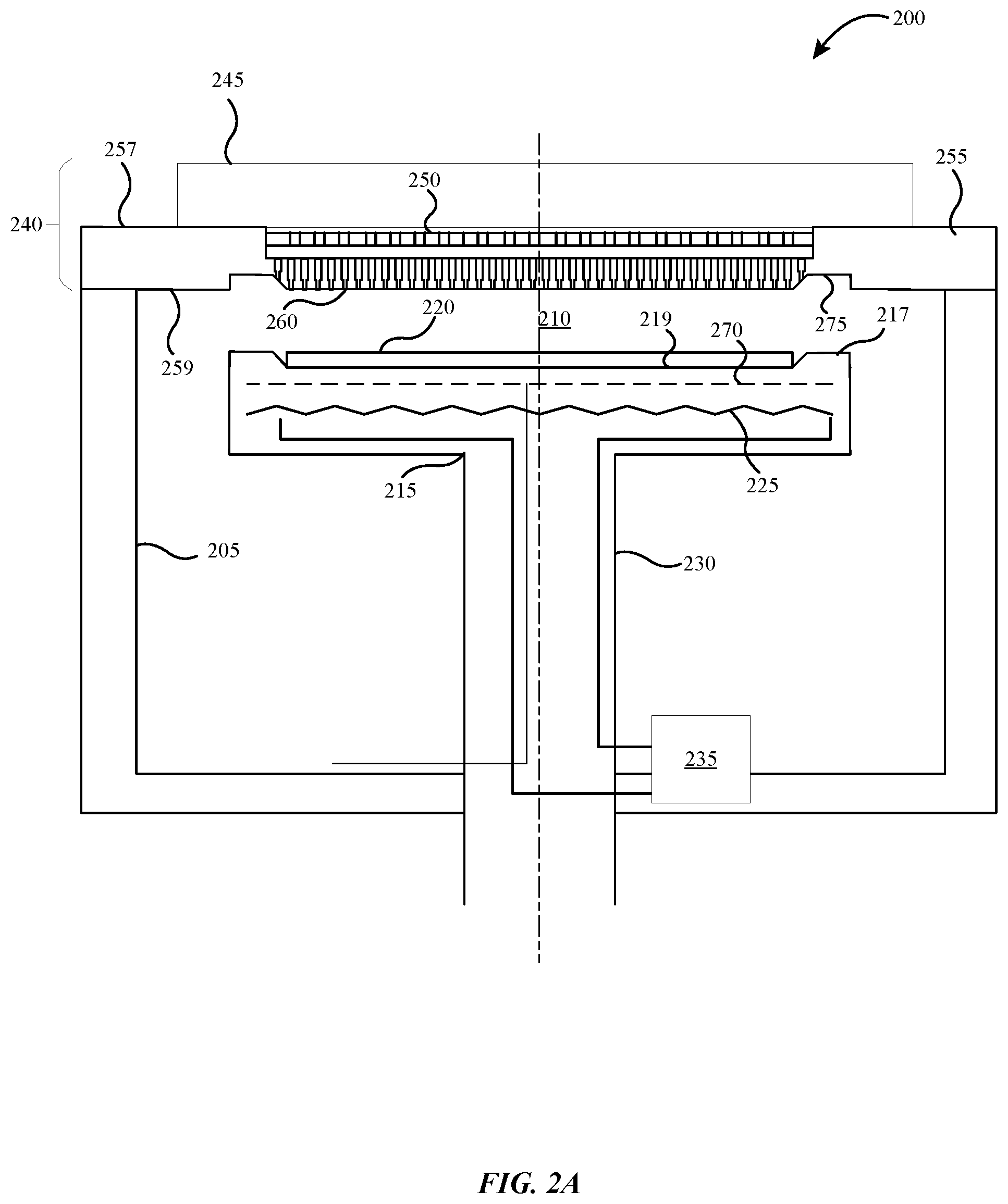 Patent US12338530 Figure 2 – Shaped showerhead for edge plasma modulation