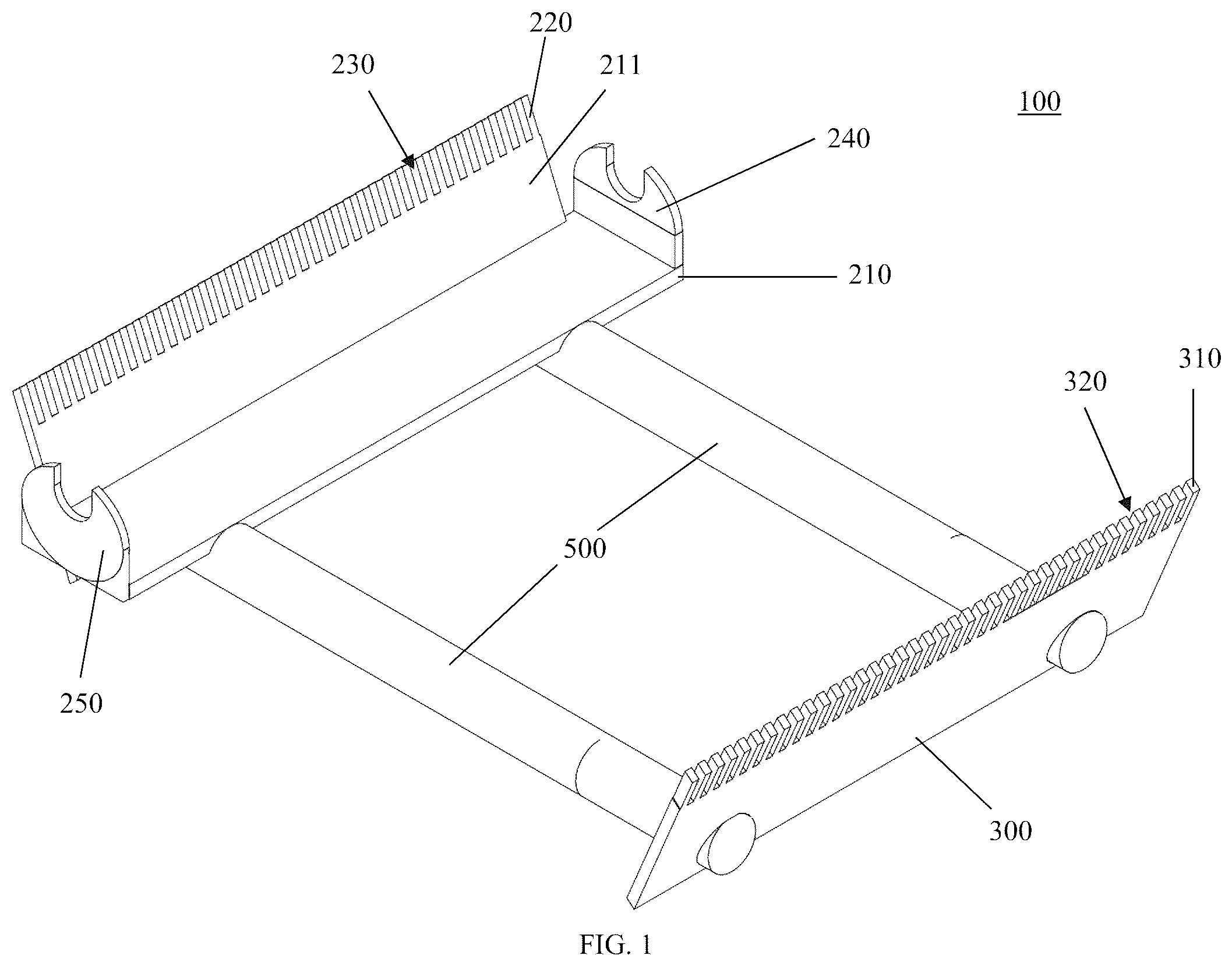 Patent US12338554 Figure 1 – Weaving loom