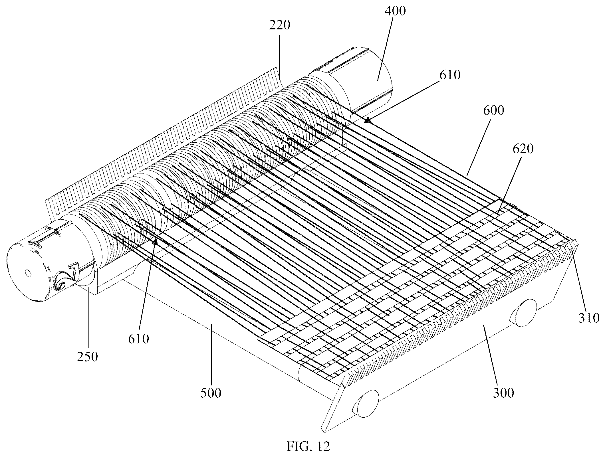 Patent US12338554 Figure 7 – Weaving loom