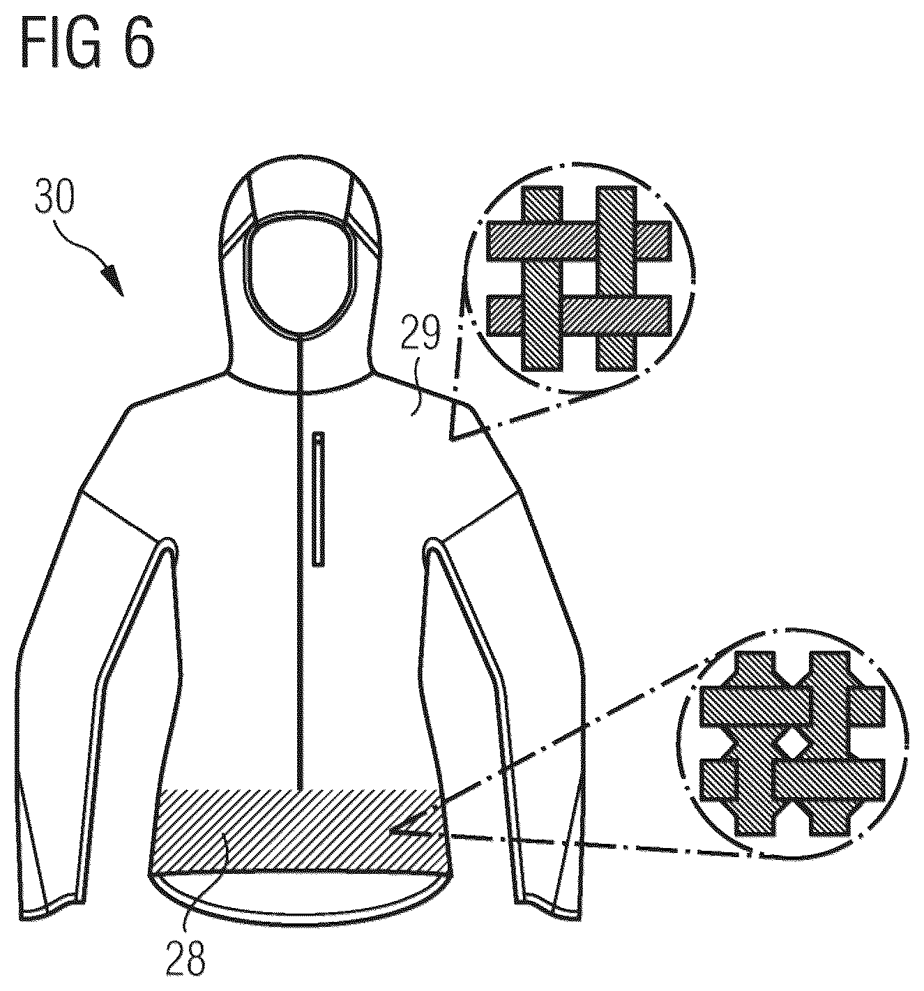 Patent US12338558 Figure 5 – Circulatory woven sports article