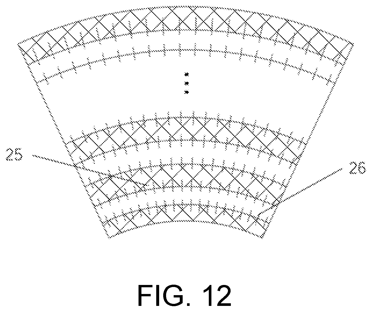 Patent US12338561 Figure 7 – Integrated braiding and needle punching preform forming method and preform forming device