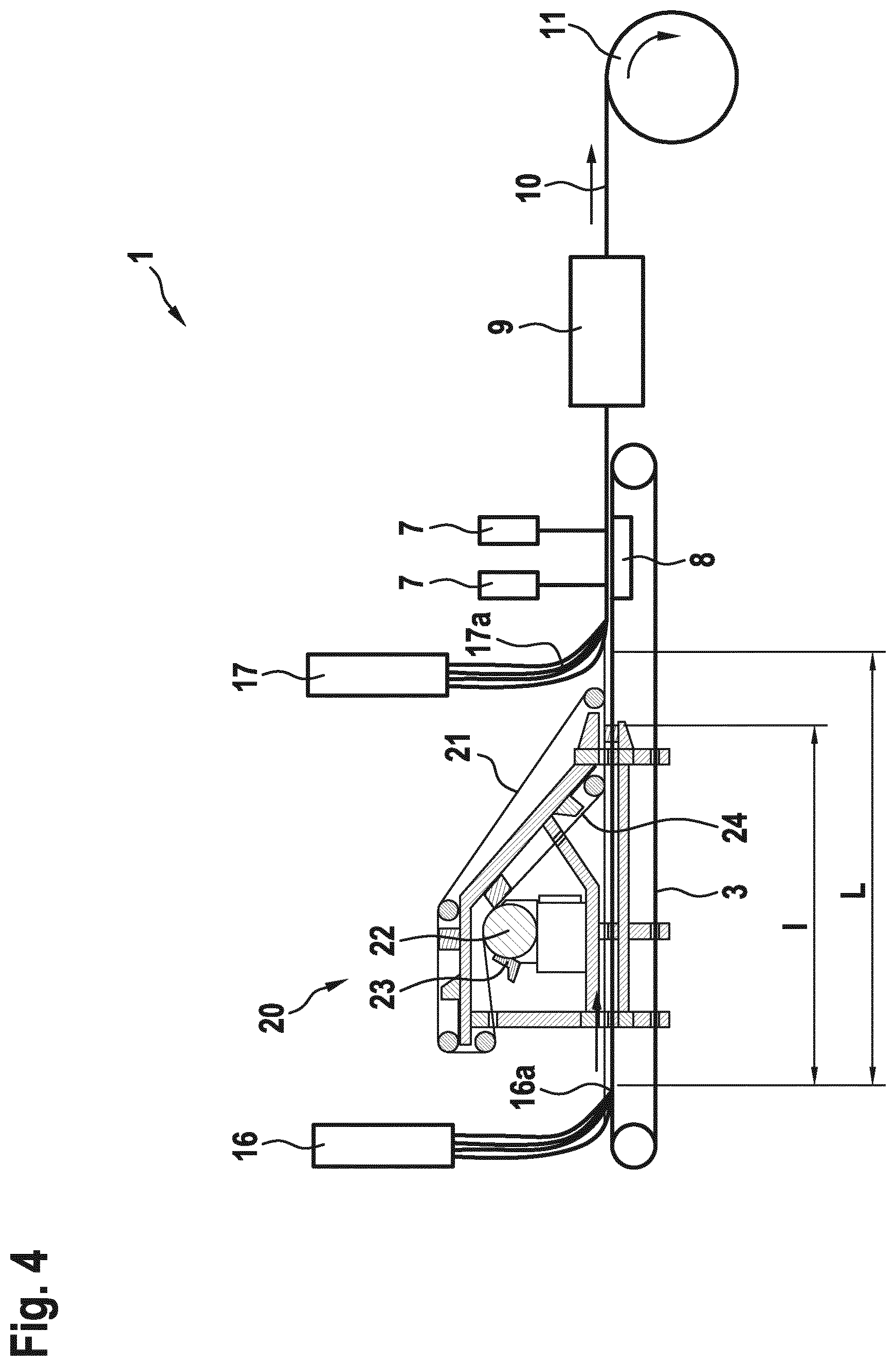 Patent US12338562 Figure 4 – System and method for producing a single- or multi-layer nonwoven