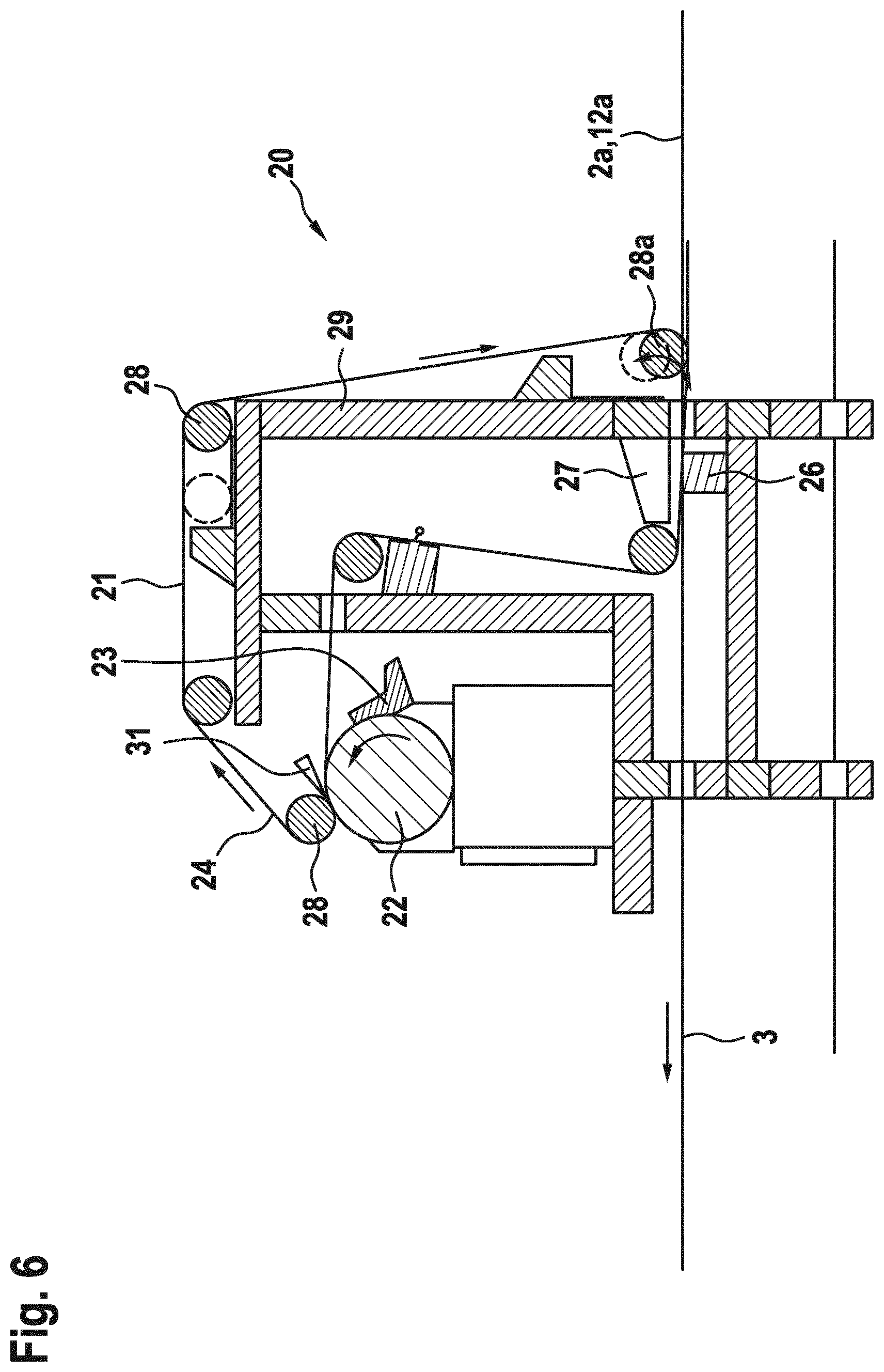 Patent US12338562 Figure 6 – System and method for producing a single- or multi-layer nonwoven