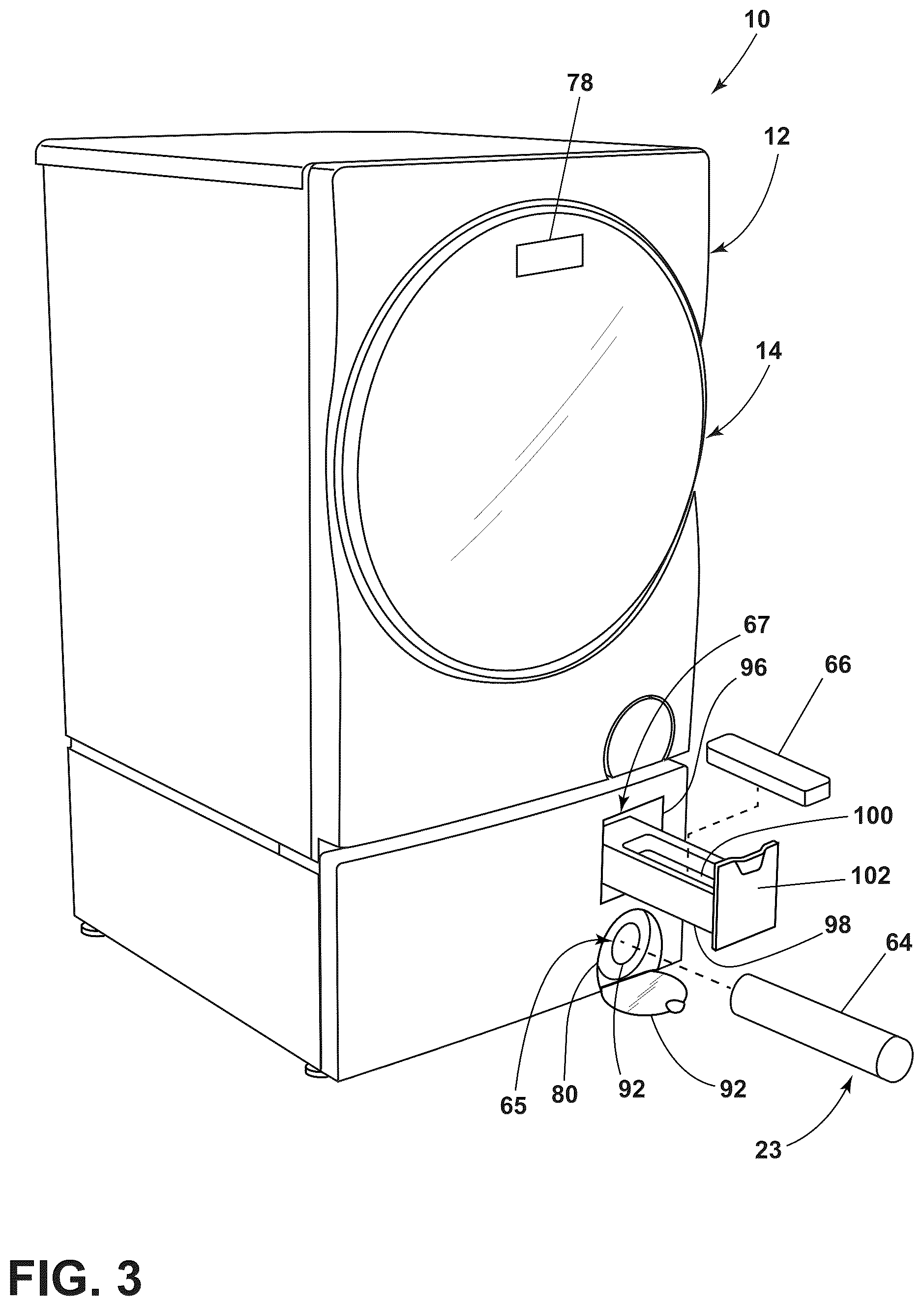 Patent US12338564 Figure 3 – Household appliance with luminary communication interface