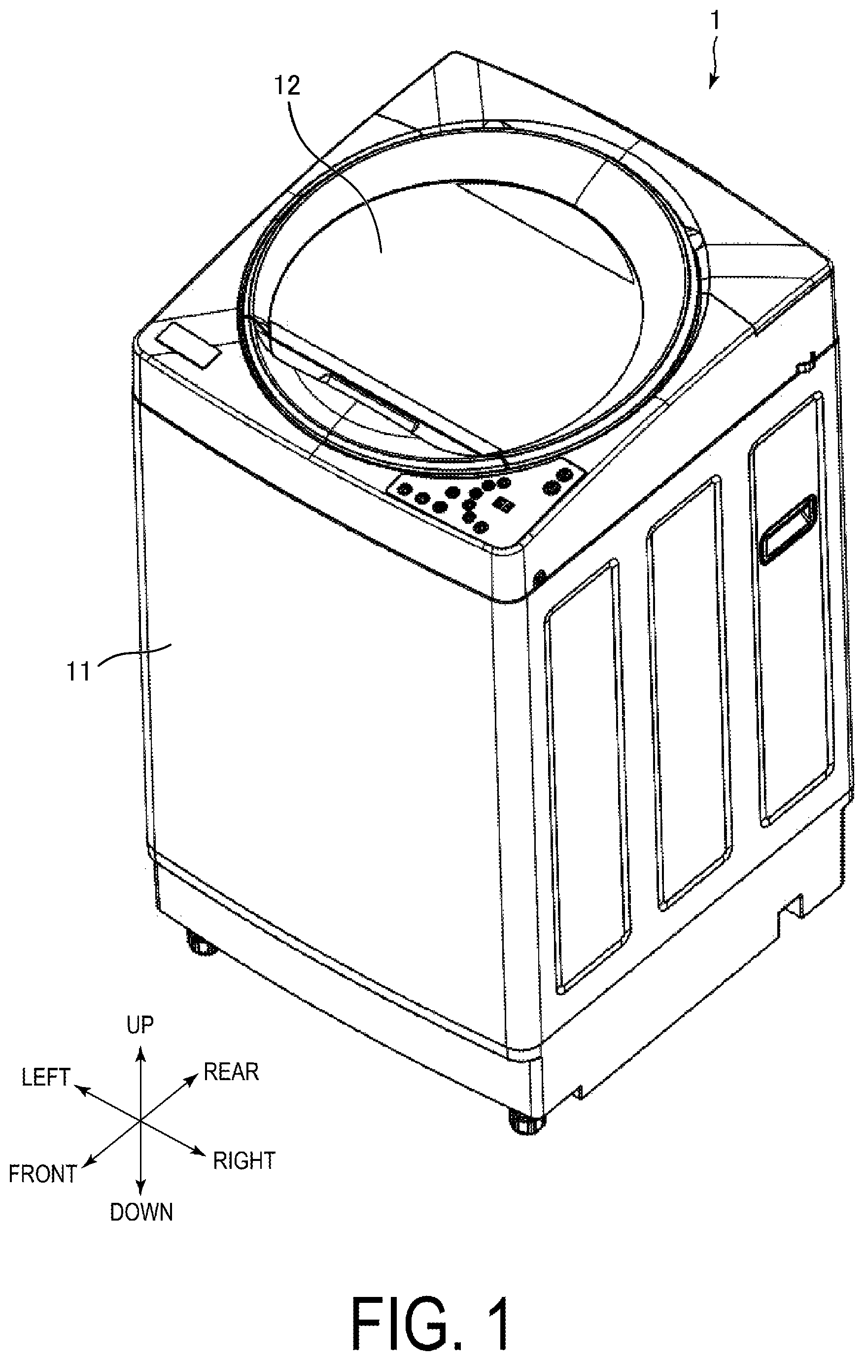 Patent US12338566 — Case and washing machine — Figure 1