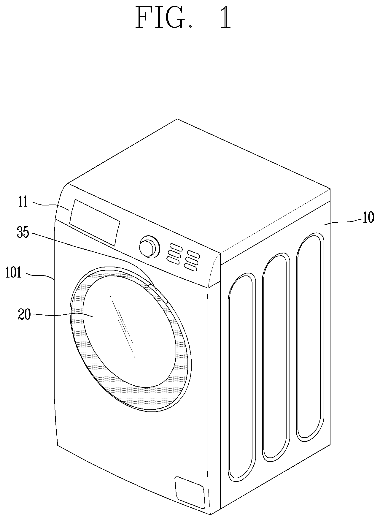 Patent US12338568 Figure 1 – Clothes processing apparatus