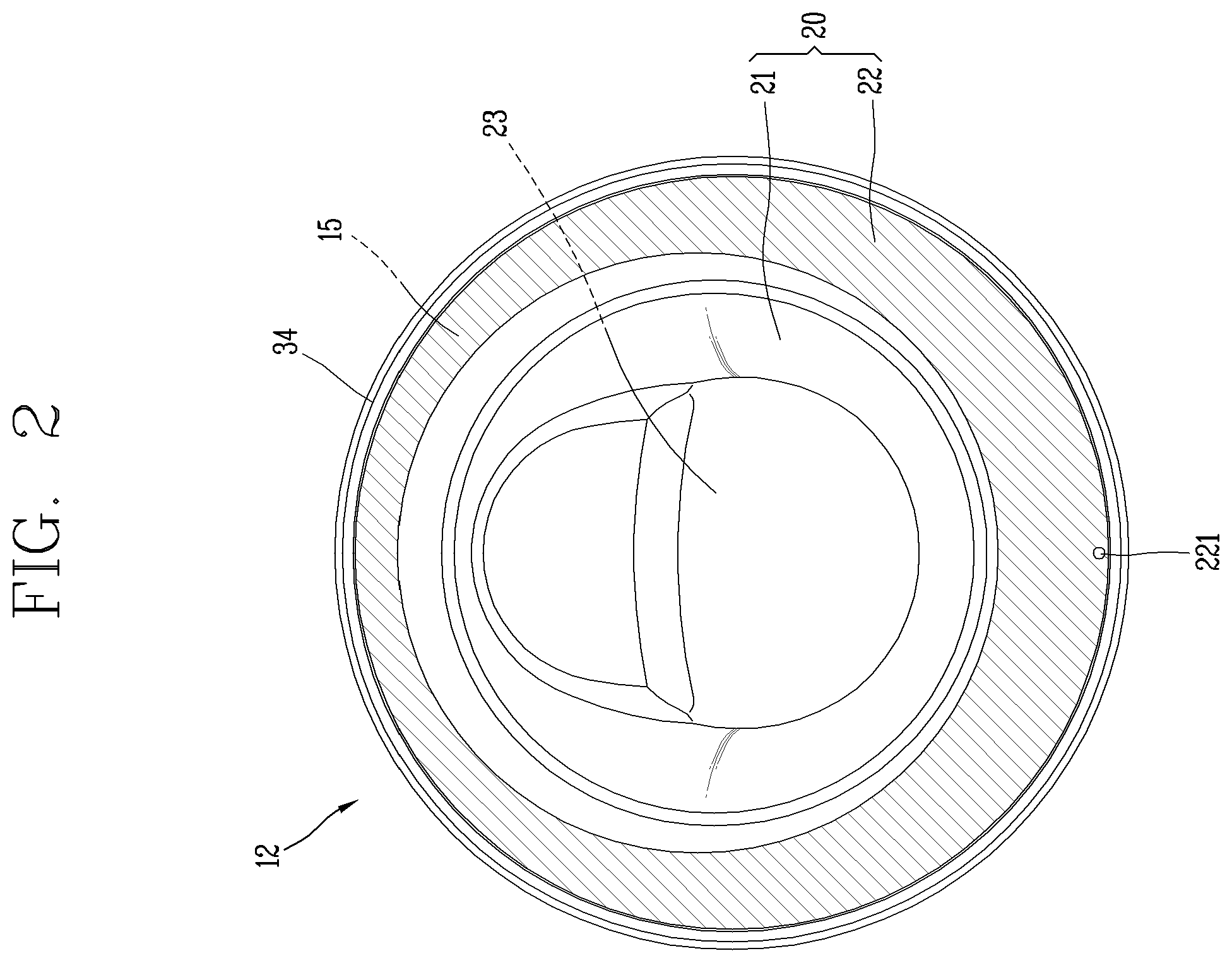 Patent US12338568 Figure 2 – Clothes processing apparatus