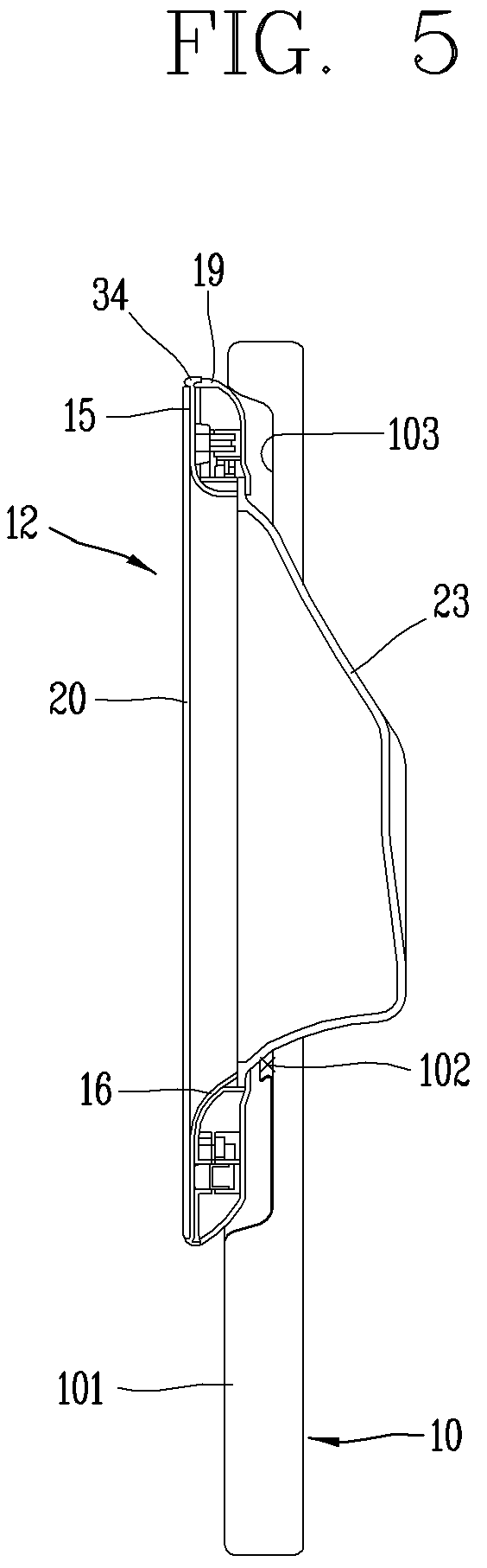 Patent US12338568 Figure 5 – Clothes processing apparatus