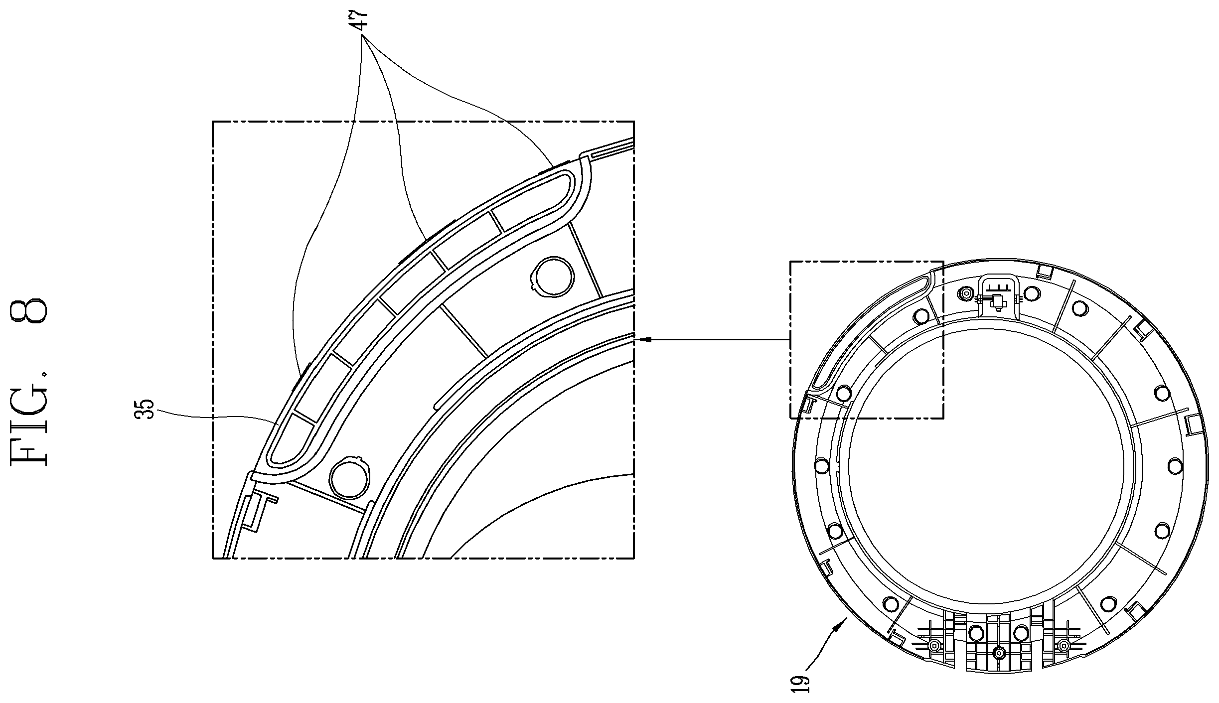Patent US12338568 Figure 7 – Clothes processing apparatus