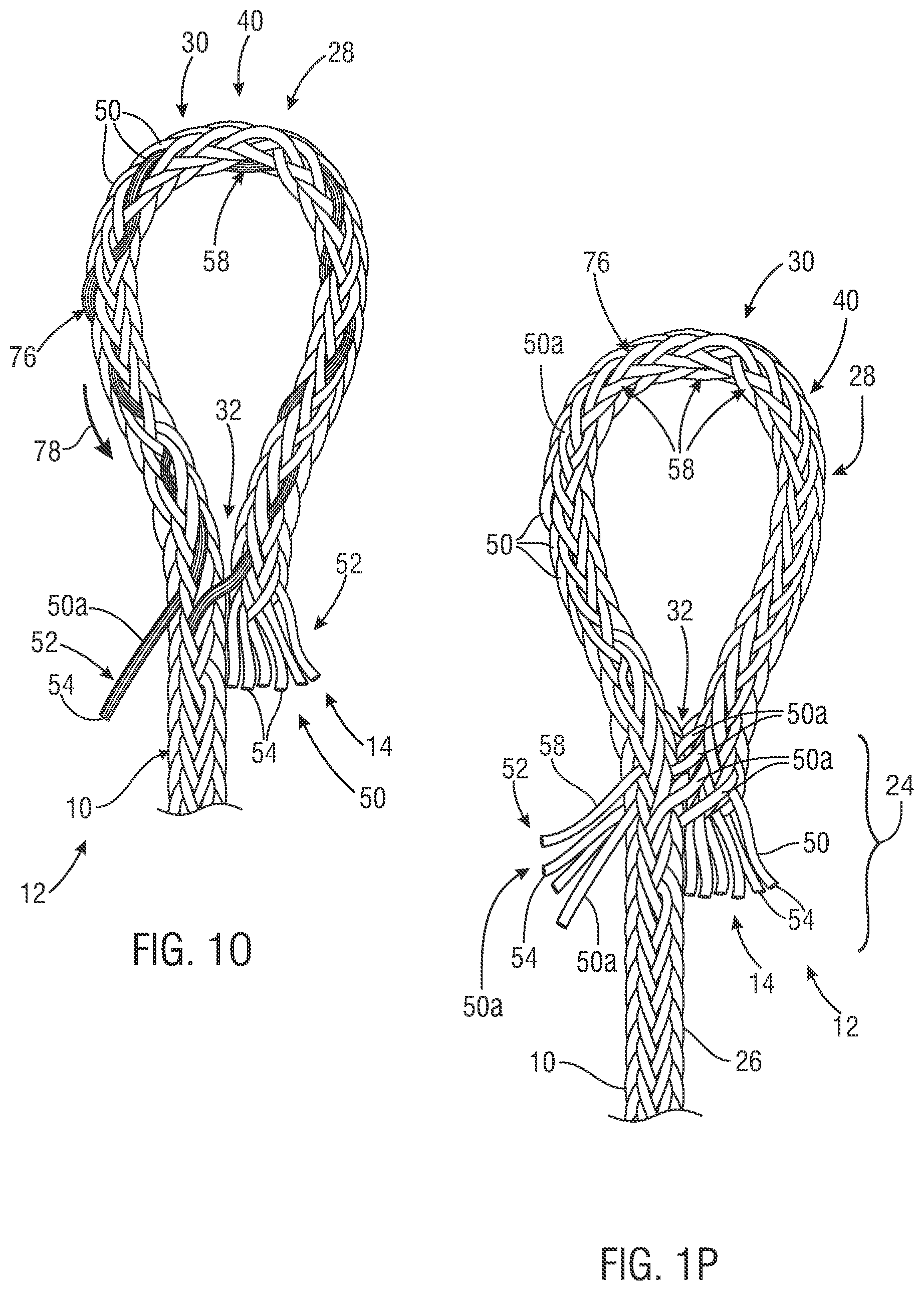 Patent US12338577 Figure 9 – Rope eye splice and systems, apparatus and methods for forming an eye in a rope