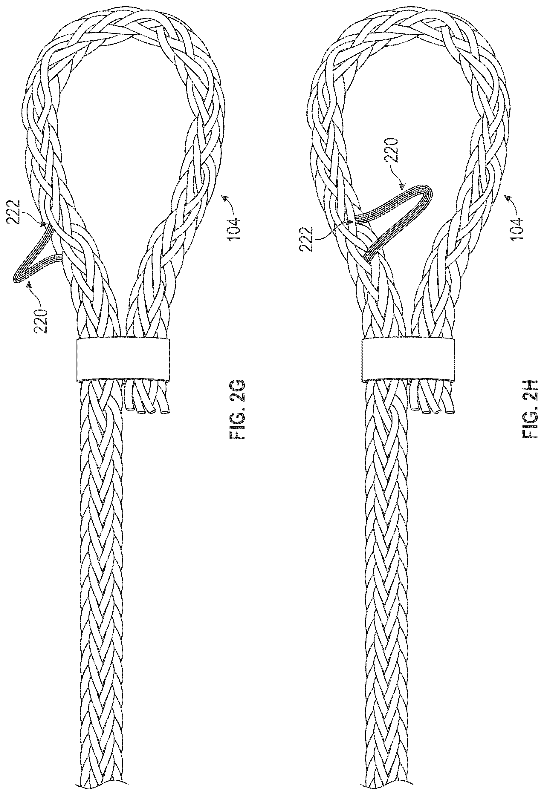 Patent US12338577 Figure 13 – Rope eye splice and systems, apparatus and methods for forming an eye in a rope