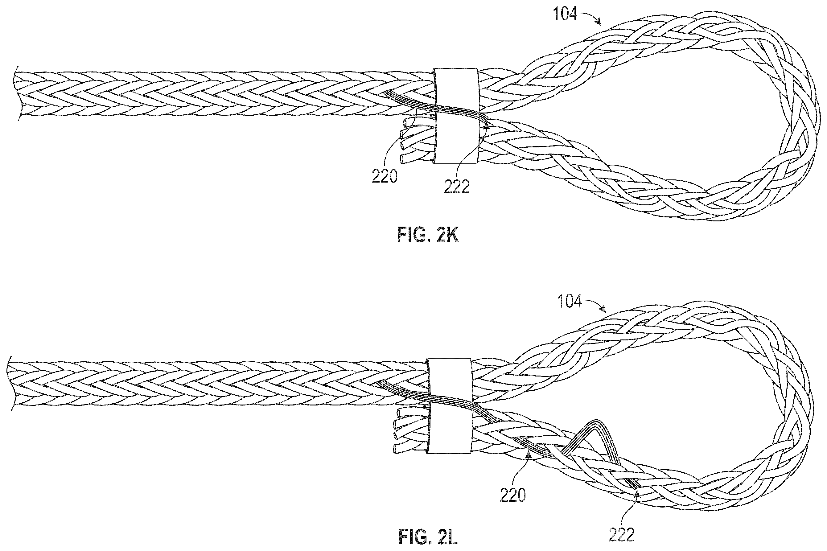 Patent US12338577 Figure 15 – Rope eye splice and systems, apparatus and methods for forming an eye in a rope