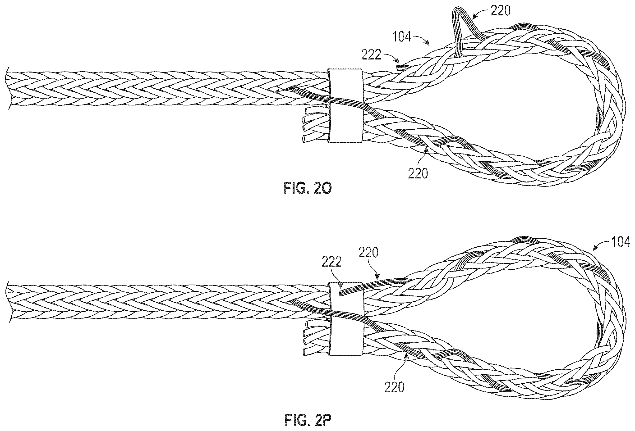 Patent US12338577 Figure 17 – Rope eye splice and systems, apparatus and methods for forming an eye in a rope