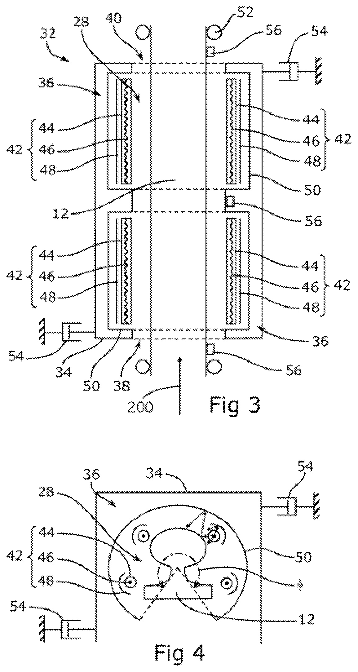 Patent US12338583 Figure 2 – Mobile device for heating a rail of a permanent way using infrared-radiation electric lamps, and associated heating method