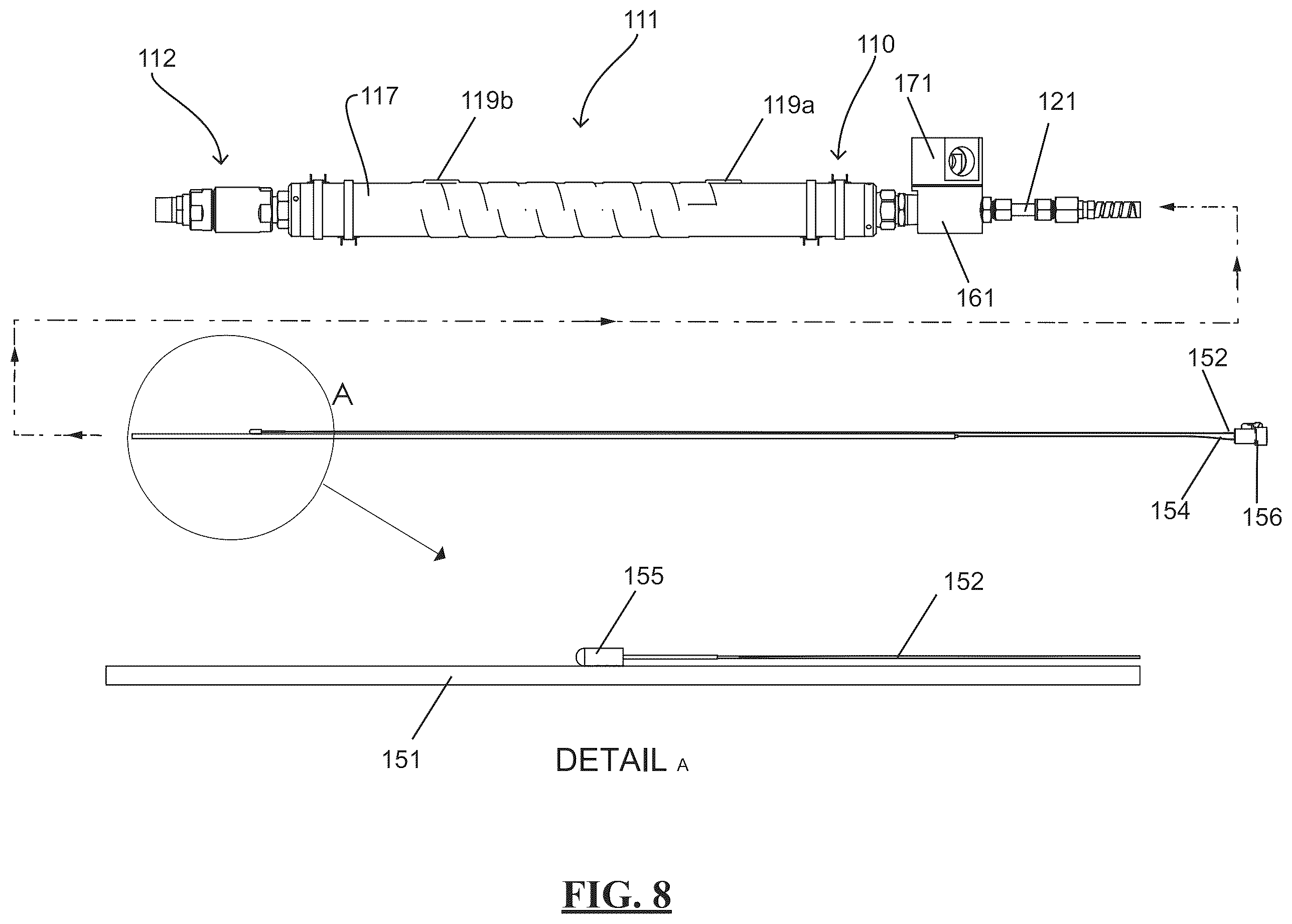 Patent US12338587 Figure 10 – Heatable hose assembly for asphalt repair and methods of use
