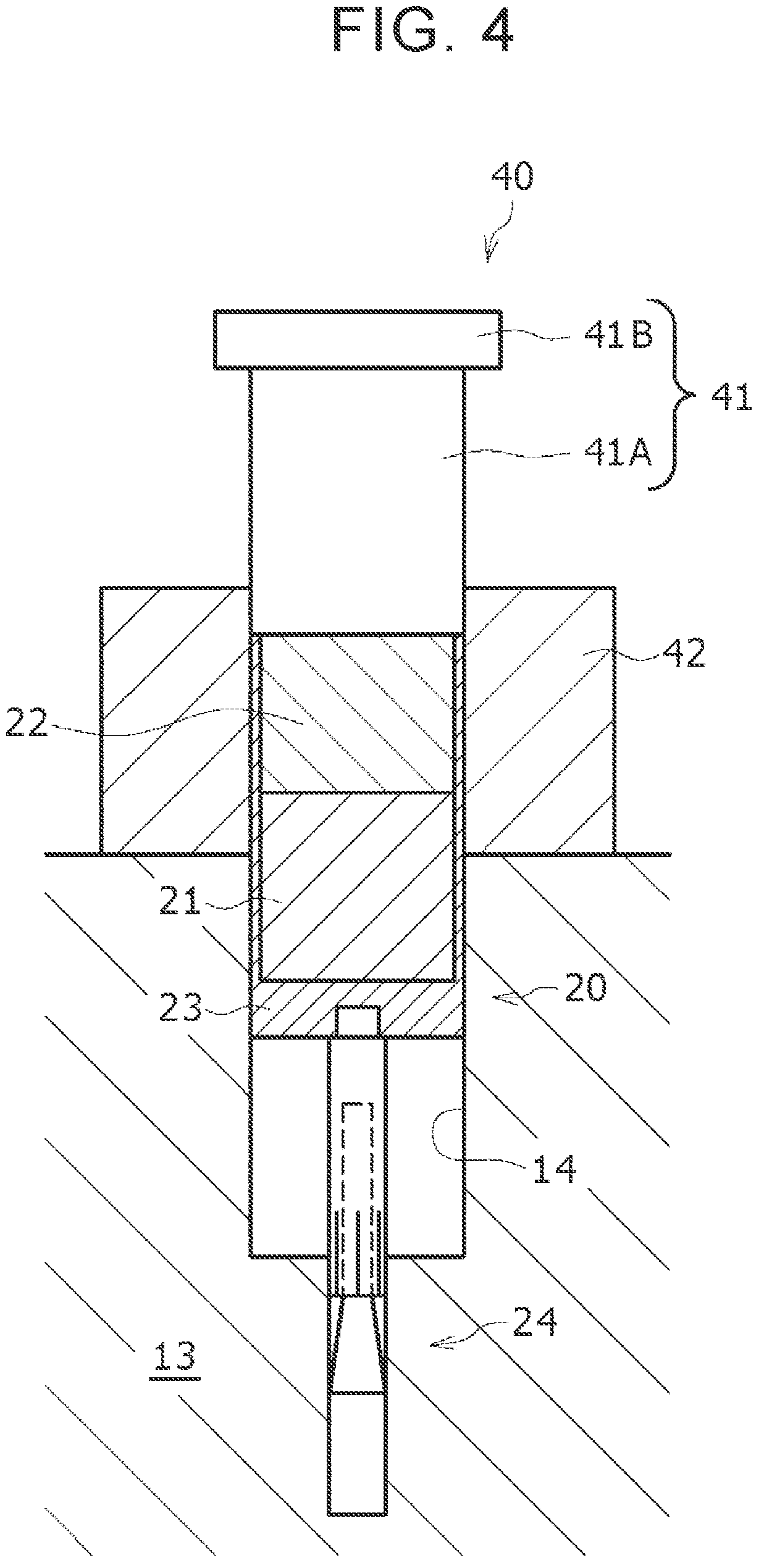 Patent US12338590 Figure 4 – Magnetic marker, embedding jig for magnetic marker, and embedding method for magnetic marker