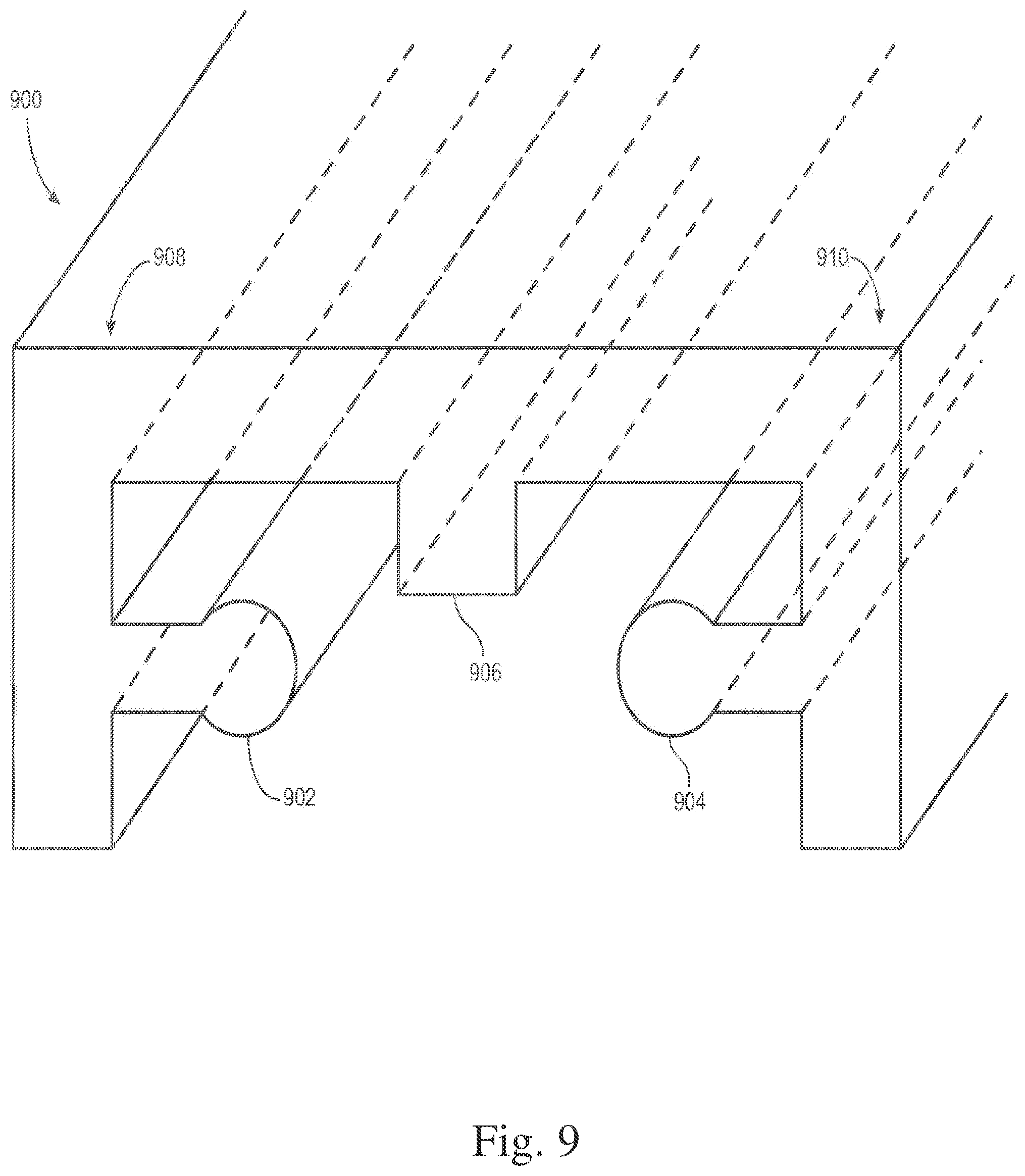 Patent US12338594 Figure 9 – Frame rail assemblies and interlocking frame rail systems