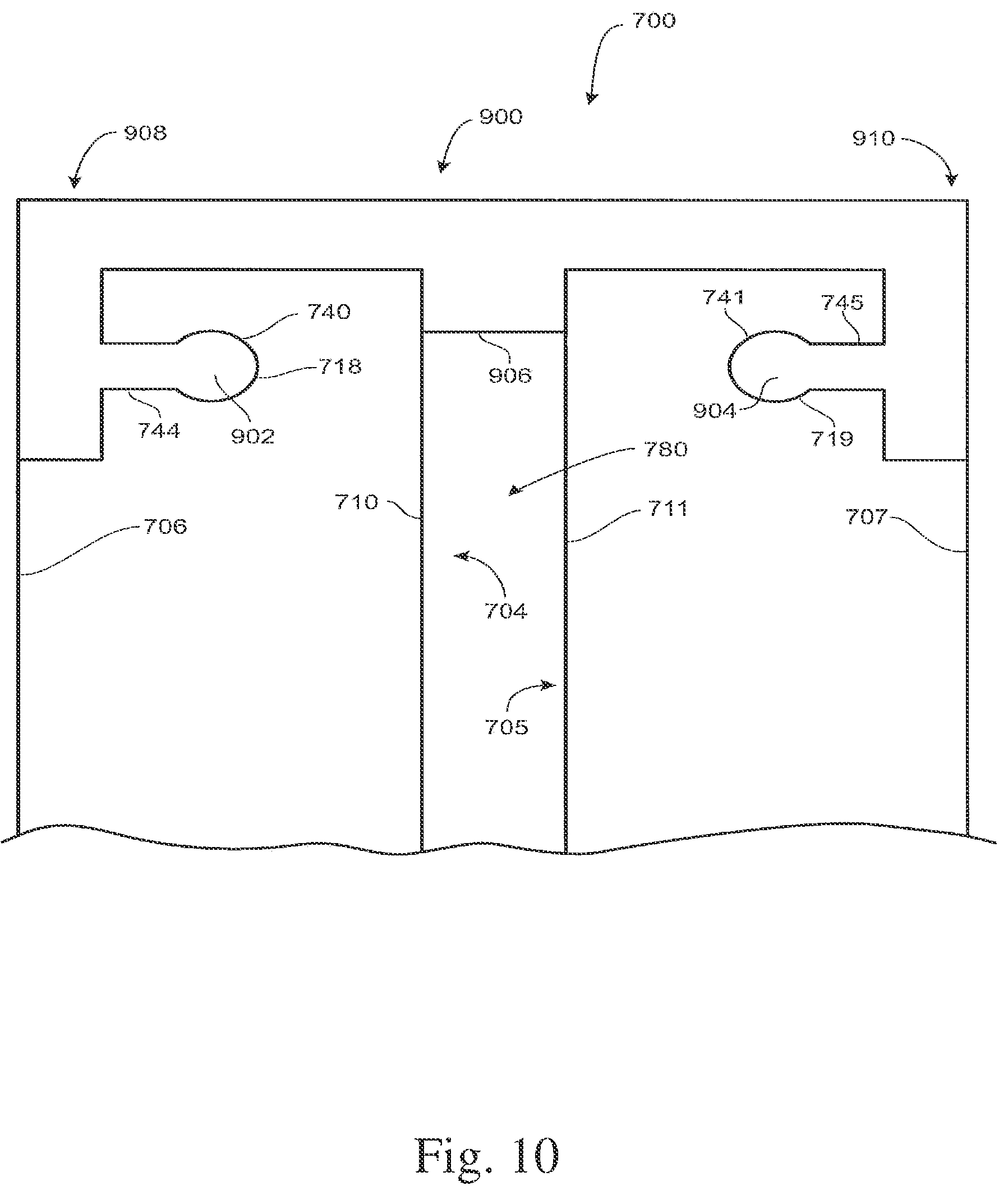 Patent US12338594 Figure 10 – Frame rail assemblies and interlocking frame rail systems