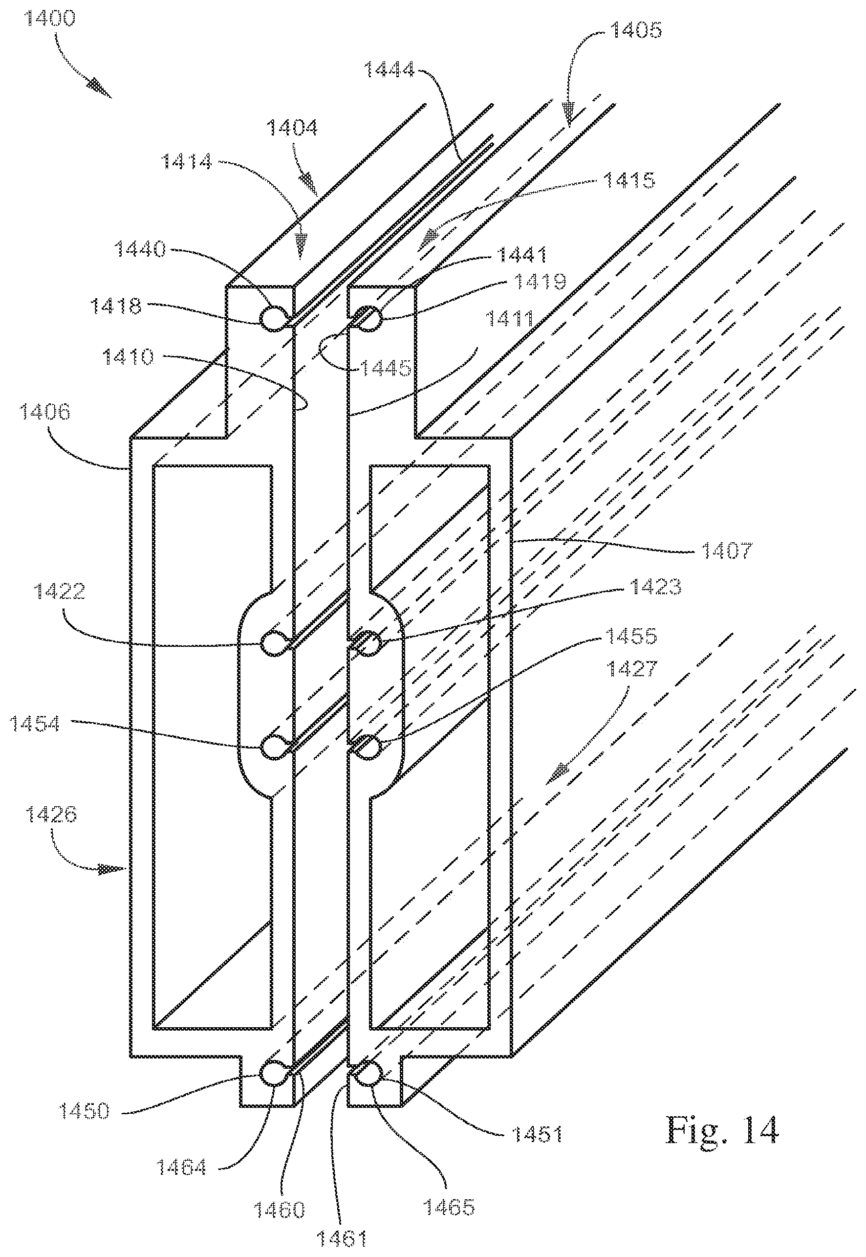 Patent US12338594 Figure 13 – Frame rail assemblies and interlocking frame rail systems