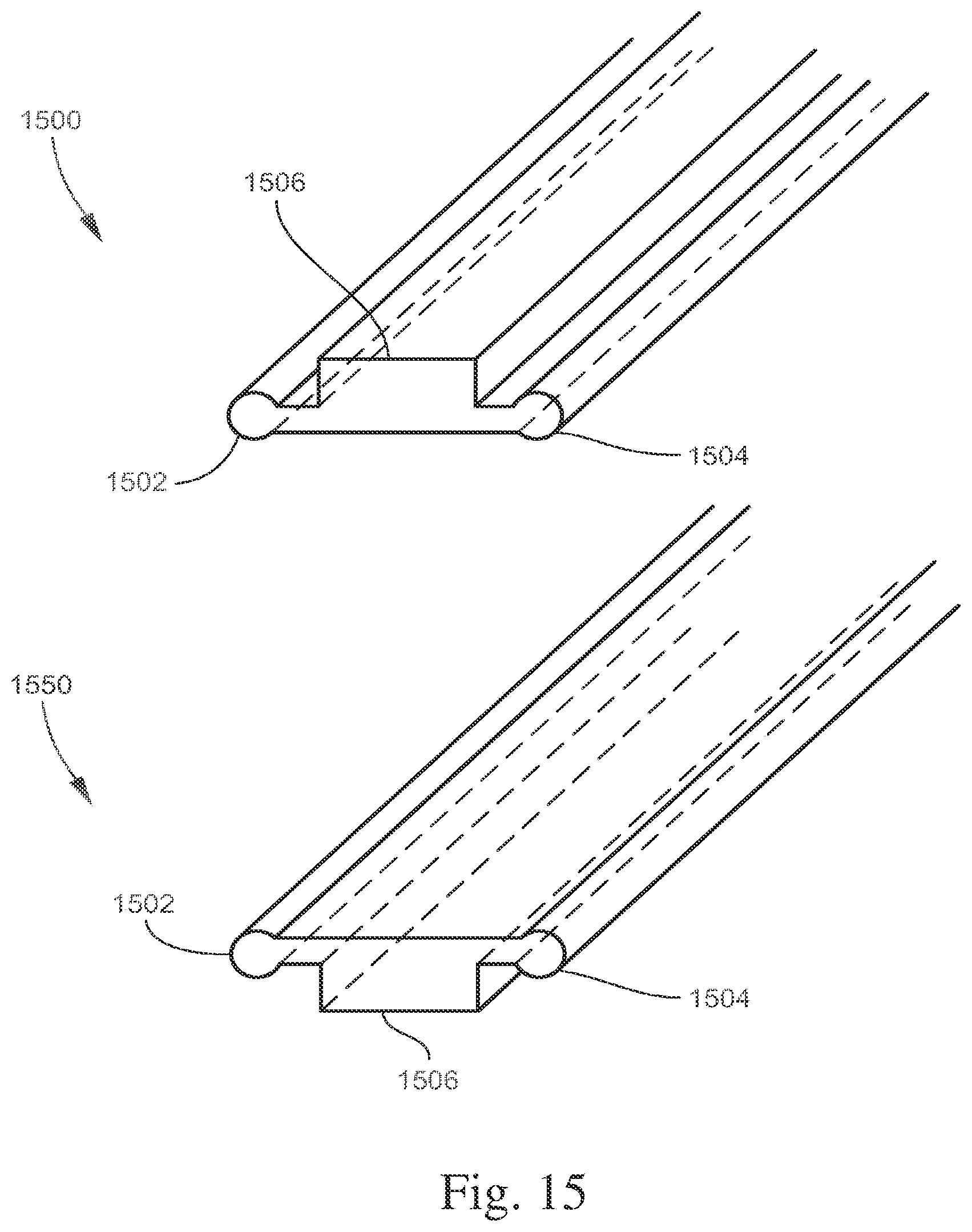 Patent US12338594 Figure 14 – Frame rail assemblies and interlocking frame rail systems