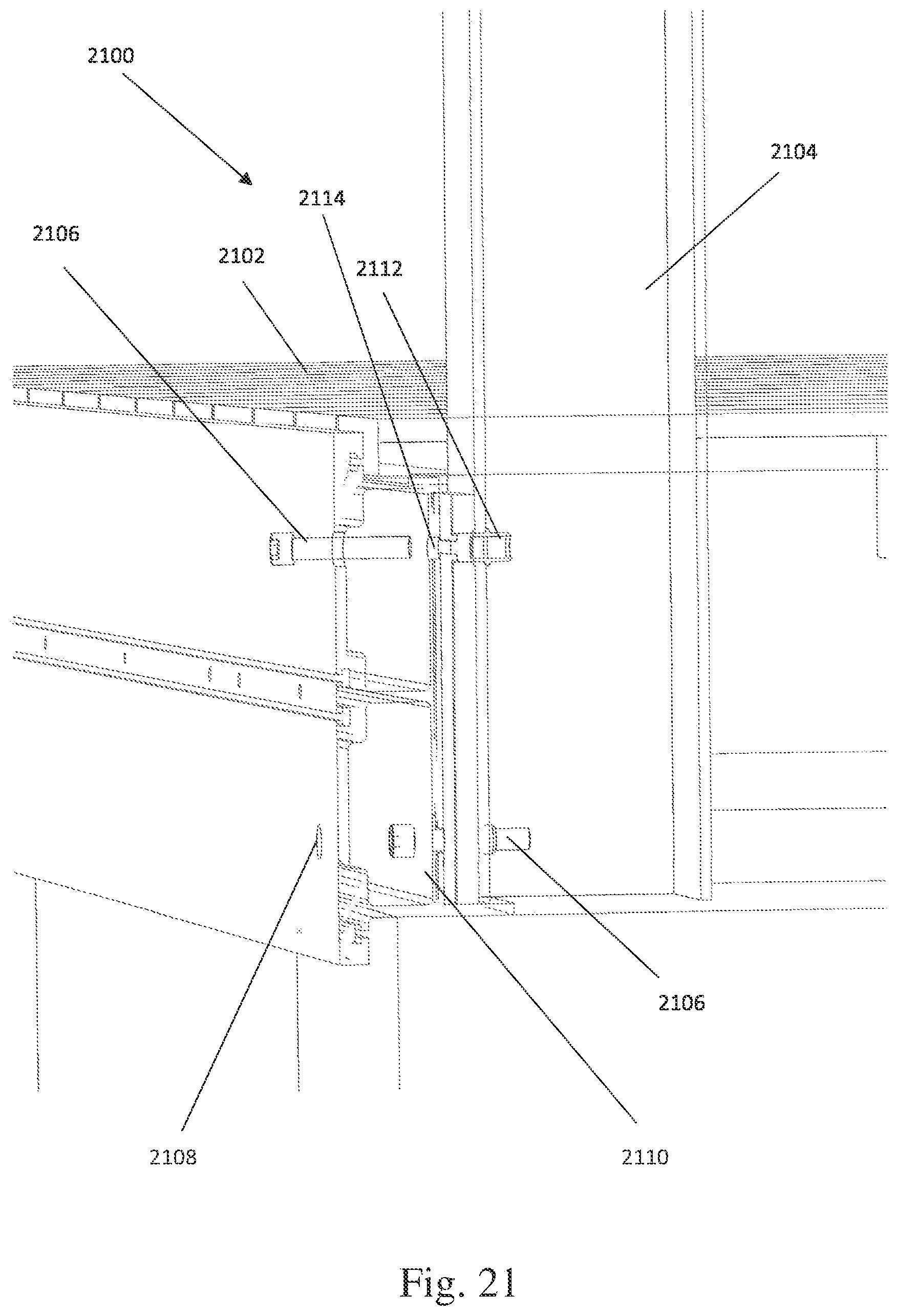 Patent US12338594 Figure 20 – Frame rail assemblies and interlocking frame rail systems