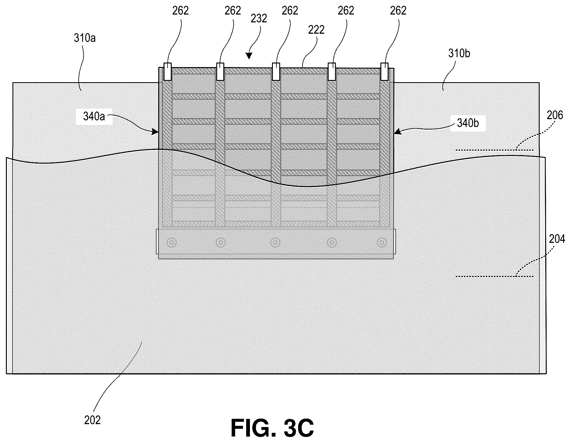 Patent US12338596 Figure 12 – Seawall construction using concrete forms