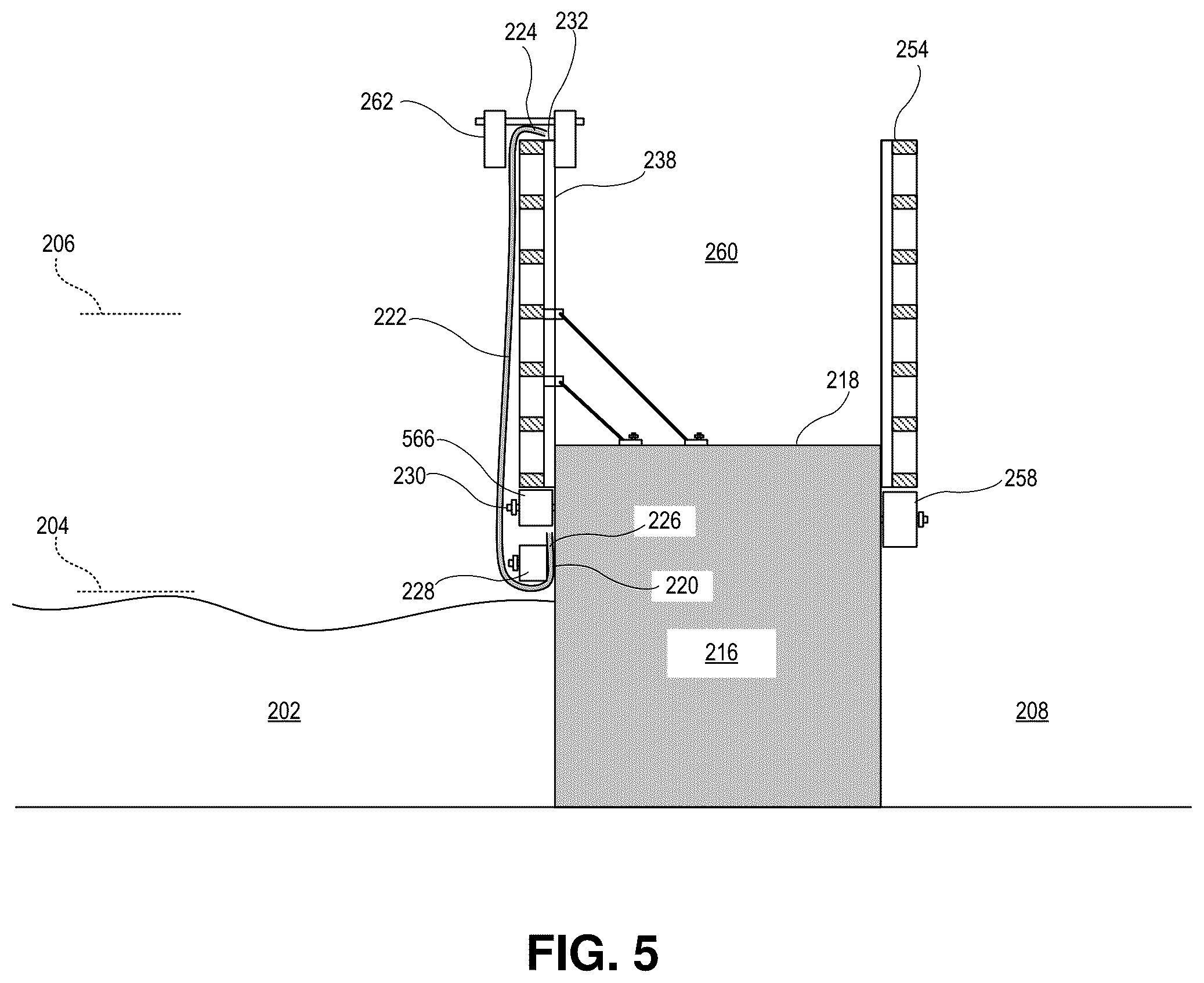 Patent US12338596 Figure 14 – Seawall construction using concrete forms