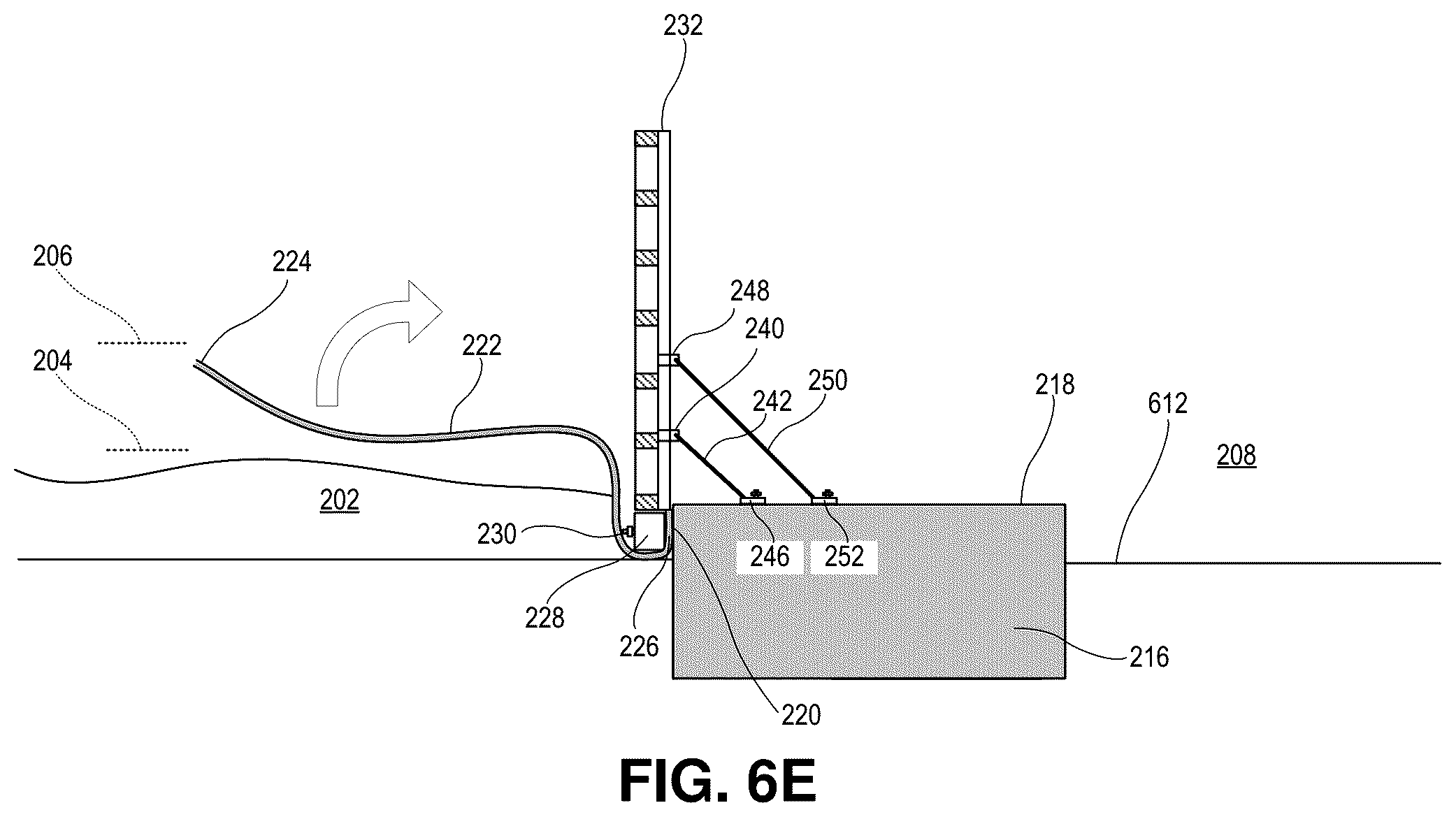 Patent US12338596 Figure 19 – Seawall construction using concrete forms
