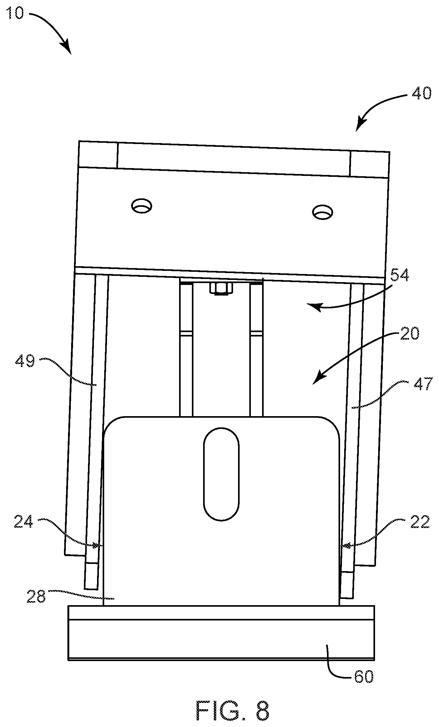 Patent US12338597 Figure 8 – Vibratory compactor