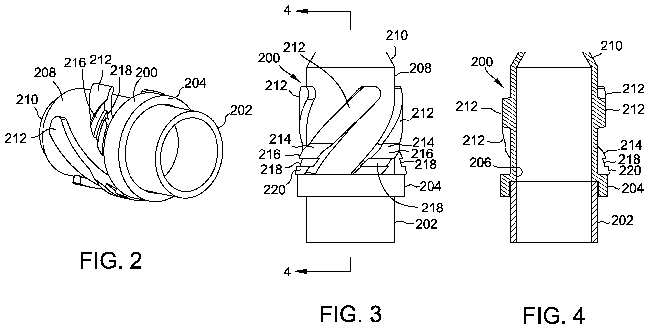 Patent US12338598 Figure 2 – Modular helical pier foundation support systems, assemblies and methods with snap-lock couplings