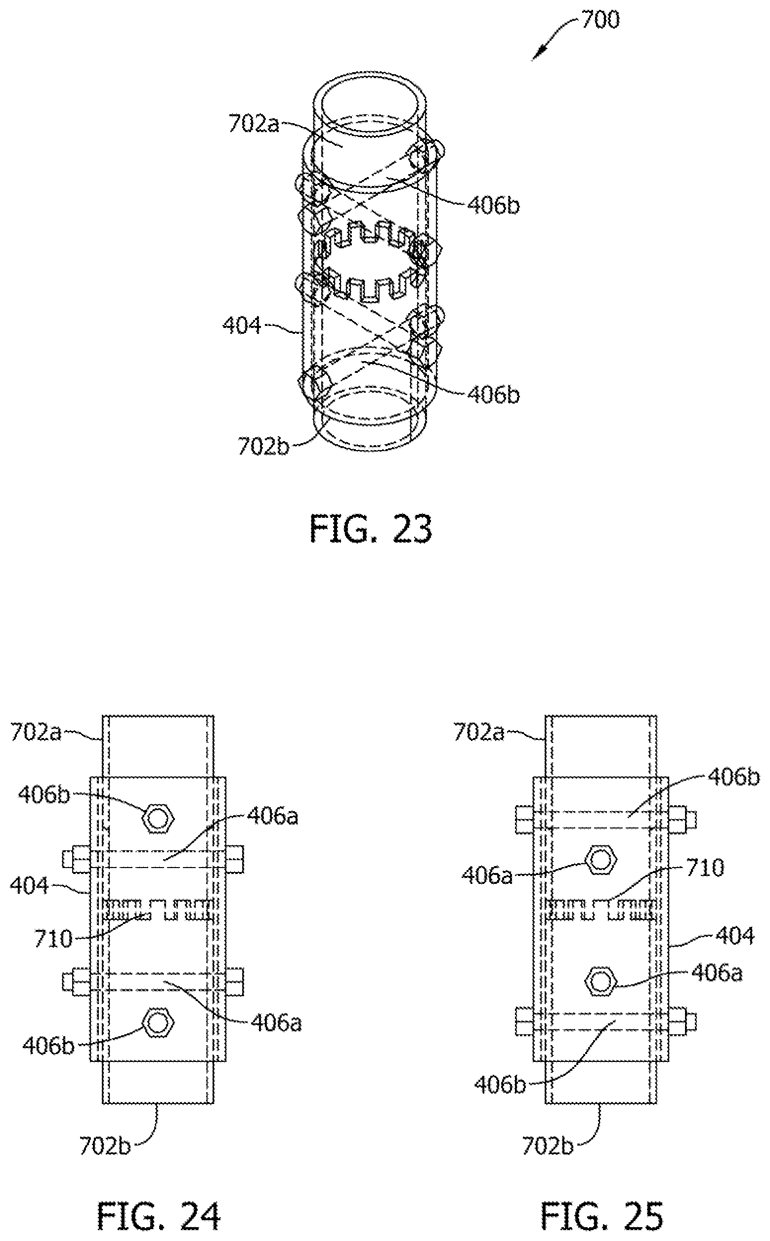 Patent US12338599 Figure 13 – Foundation support systems, assemblies and methods including sleeve coupler and shafts with torque transmitting profiled distal end edges