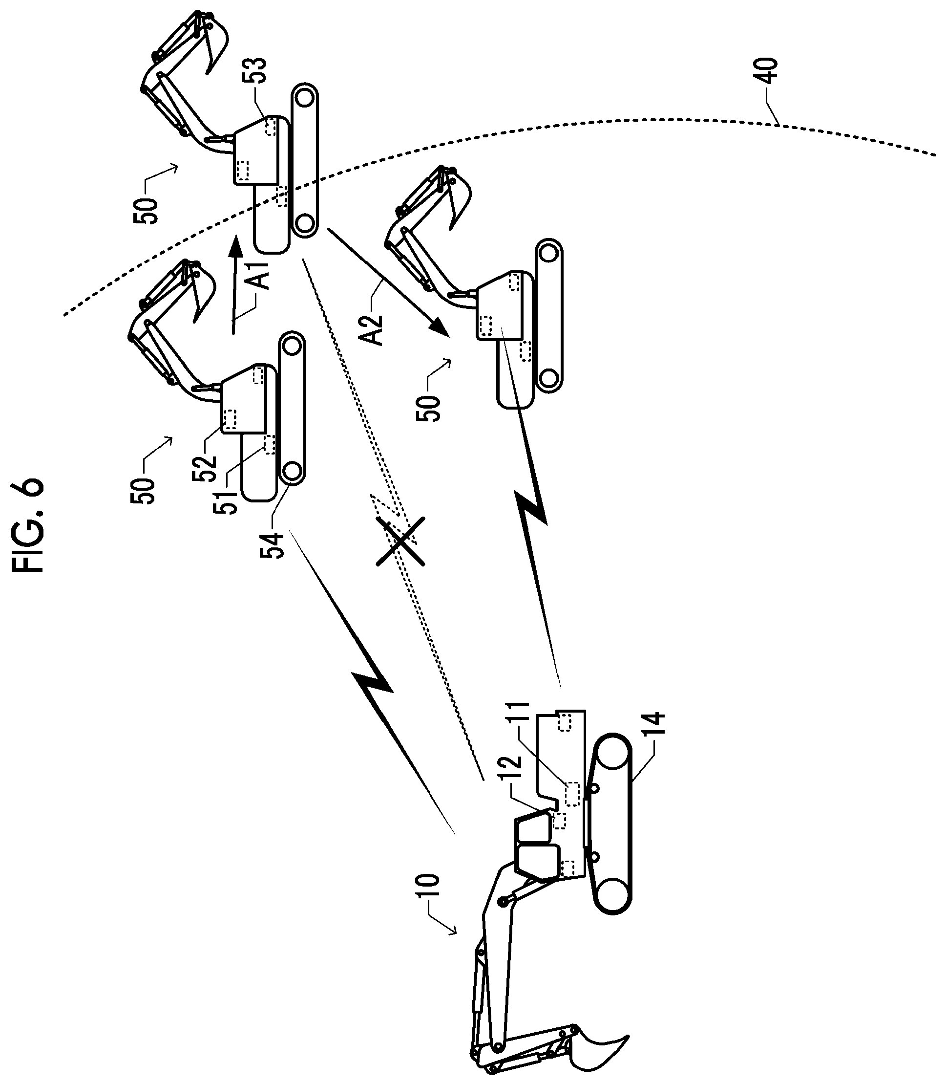 Patent US12338605 Figure 6 – Construction machine and information processing system