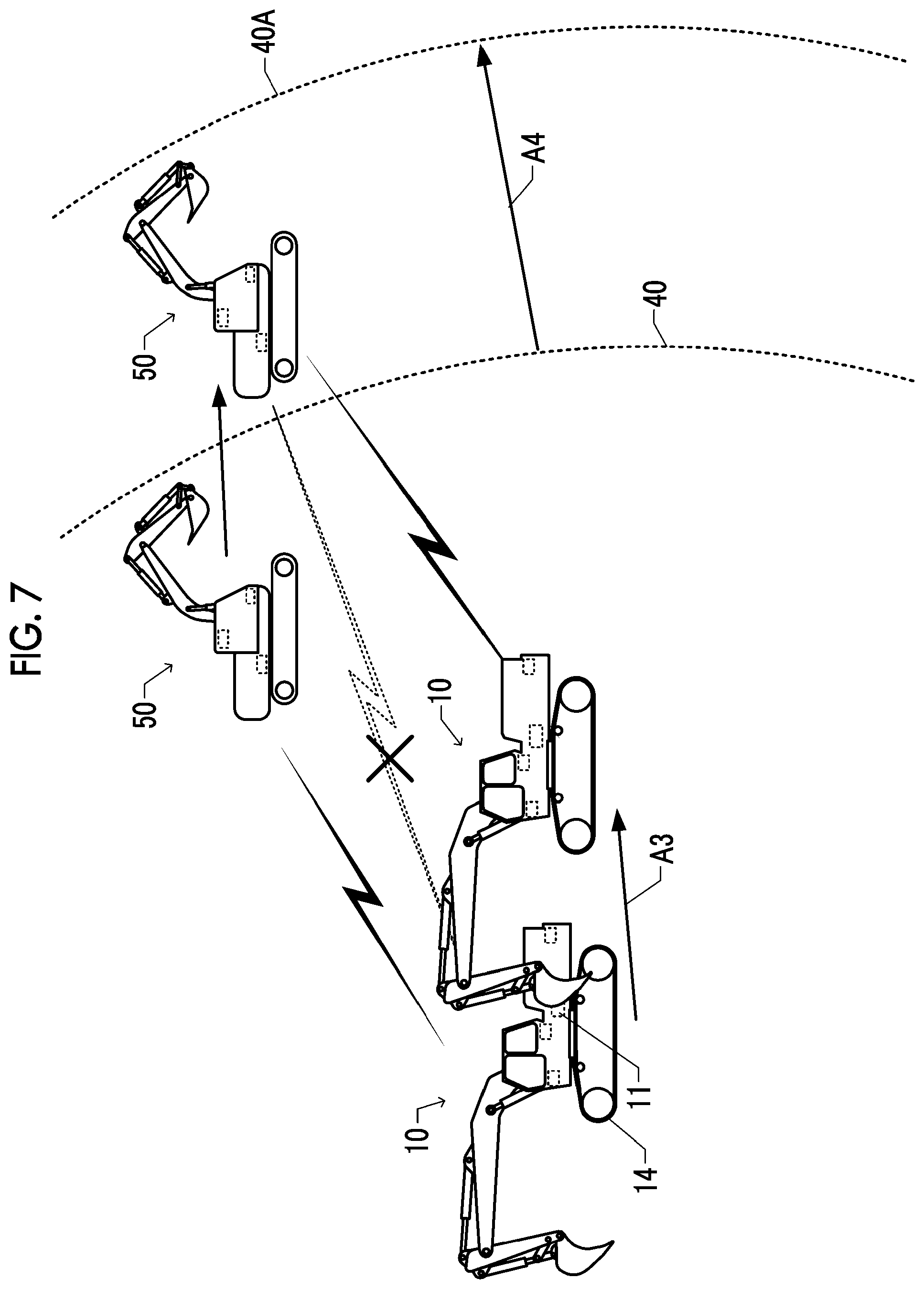 Patent US12338605 Figure 7 – Construction machine and information processing system