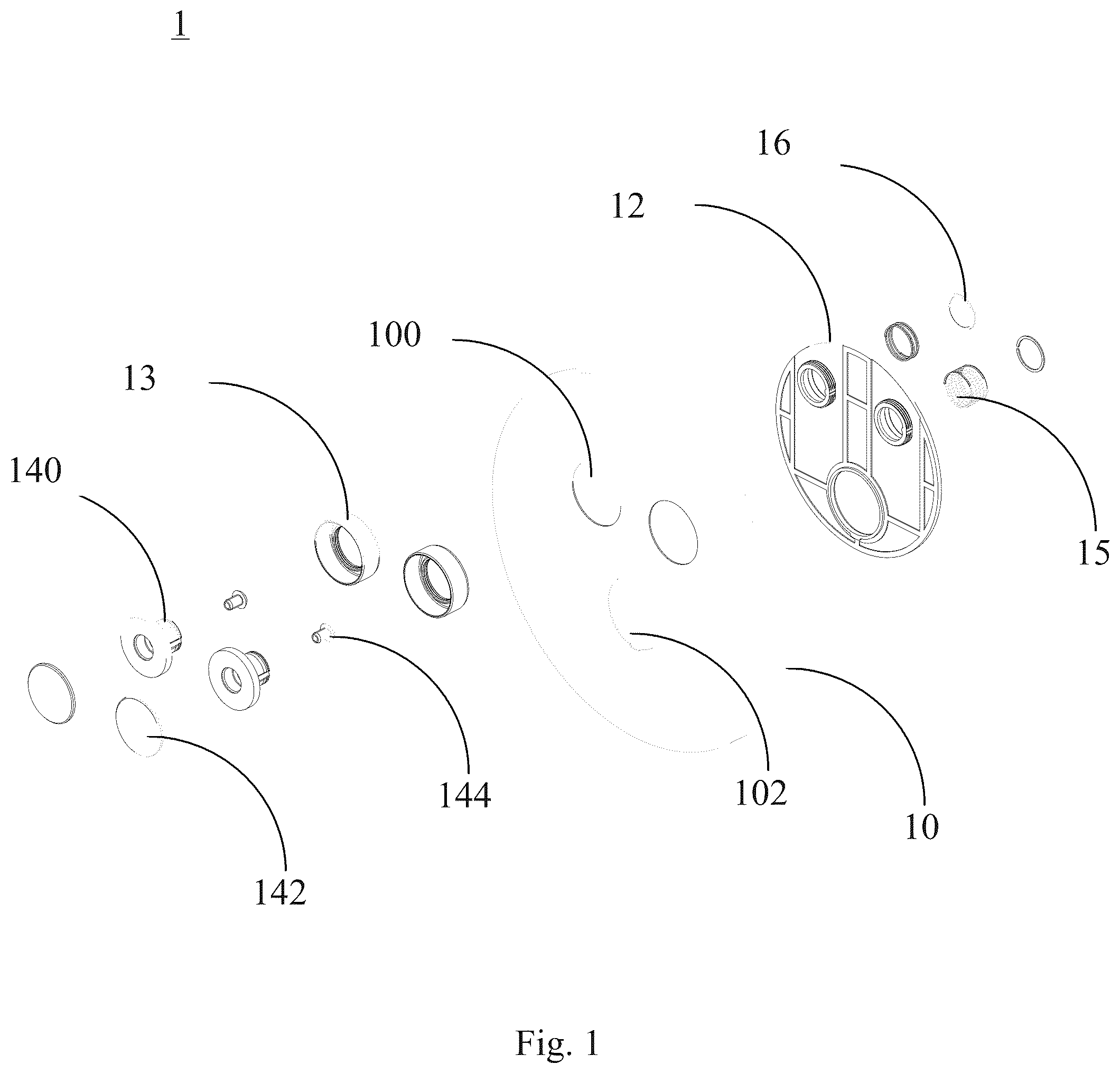 Patent US12338608 Figure 1 – Assembled panel assembly