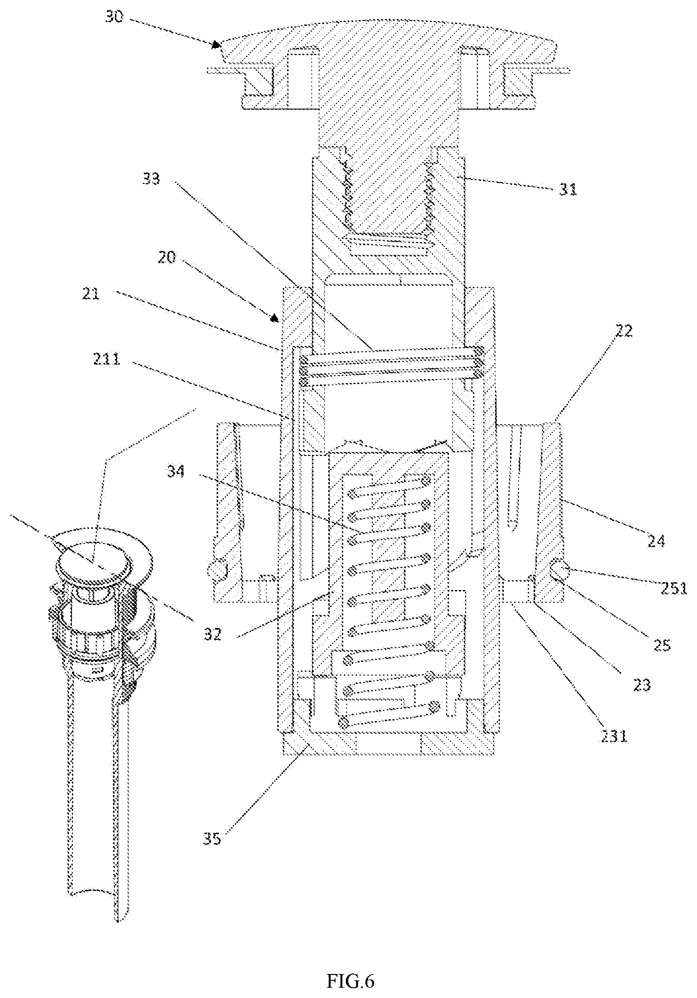 Patent US12338612 Figure 6 – Structure for water drainage head