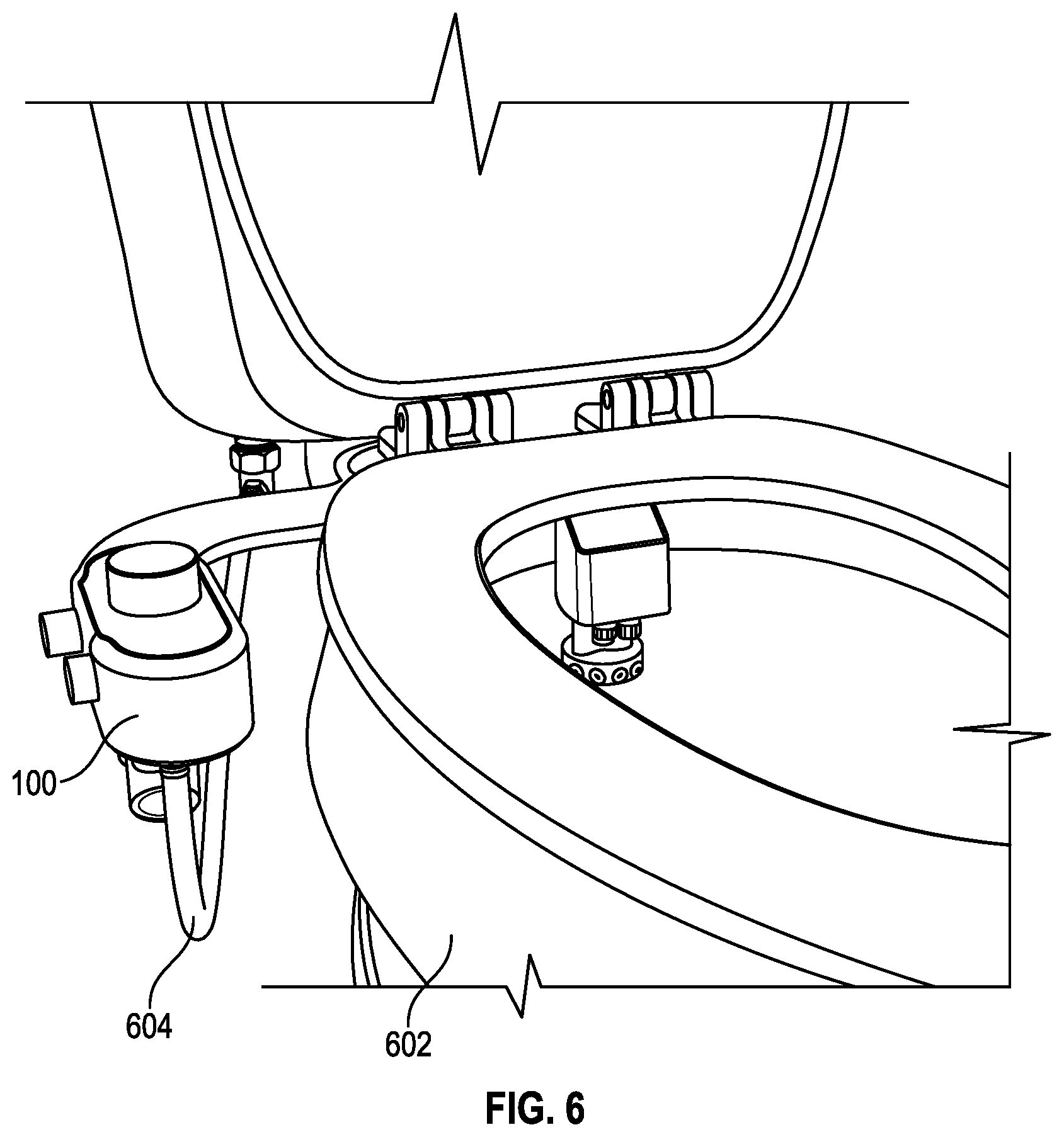 Patent US12338615 Figure 6 – Bidet device