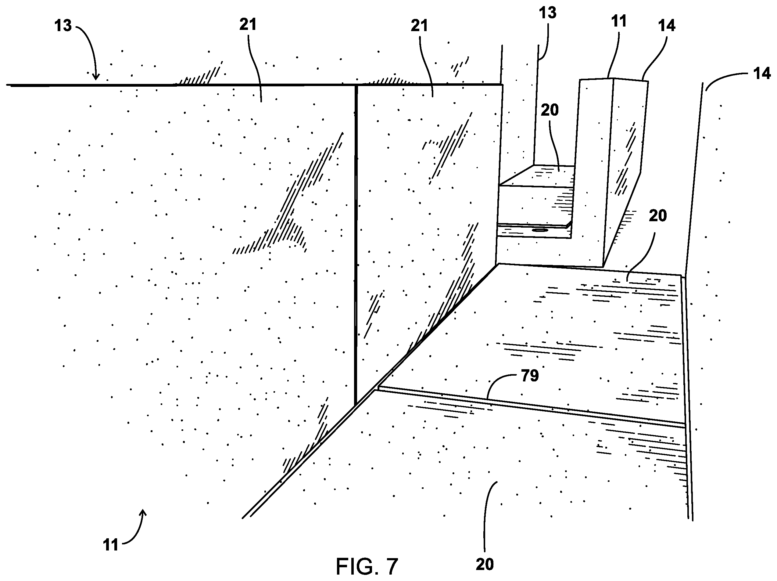 Patent US12338616 Figure 7 – Cryogenic trench/trough apparatus and method