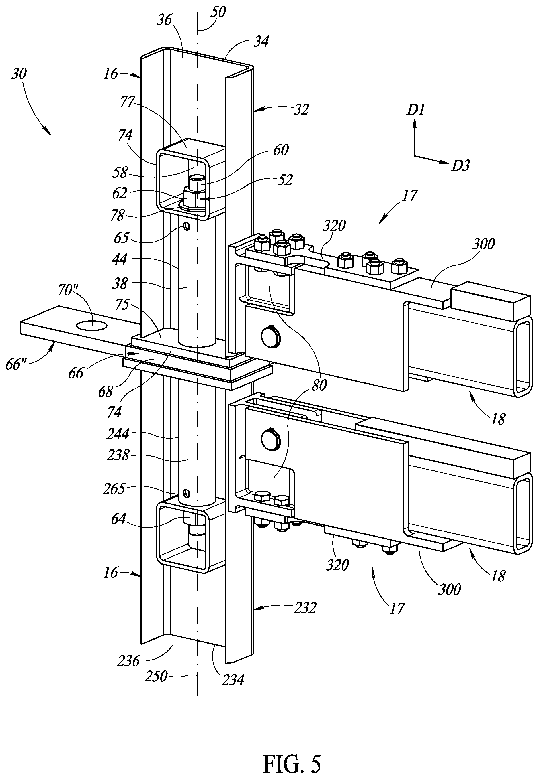 Patent US12338617 Figure 5 – Resilient connector and methods of use of same