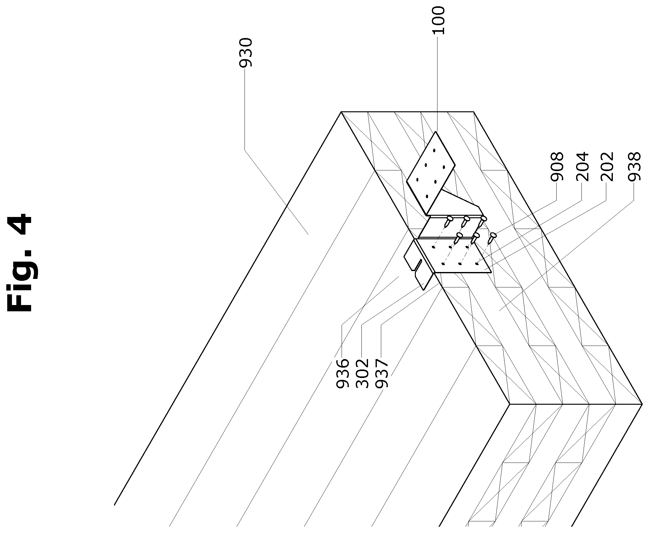 Patent US12338619 Figure 3 – Mass timber hanger