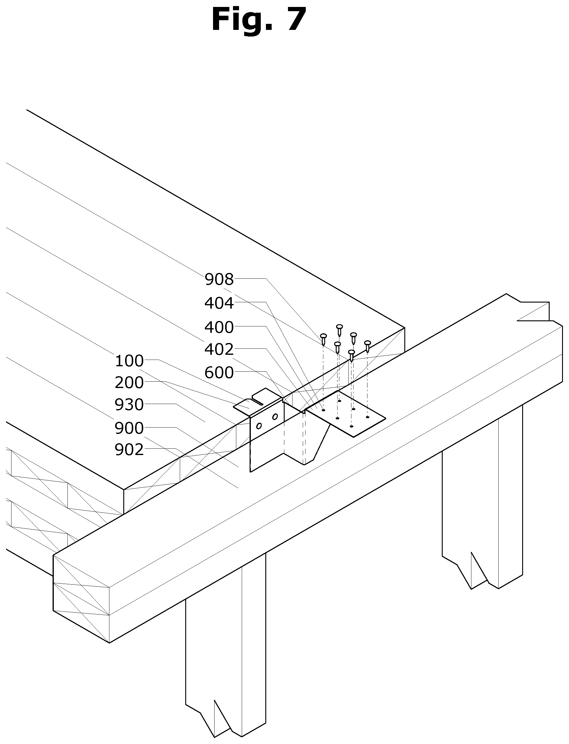 Patent US12338619 Figure 6 – Mass timber hanger