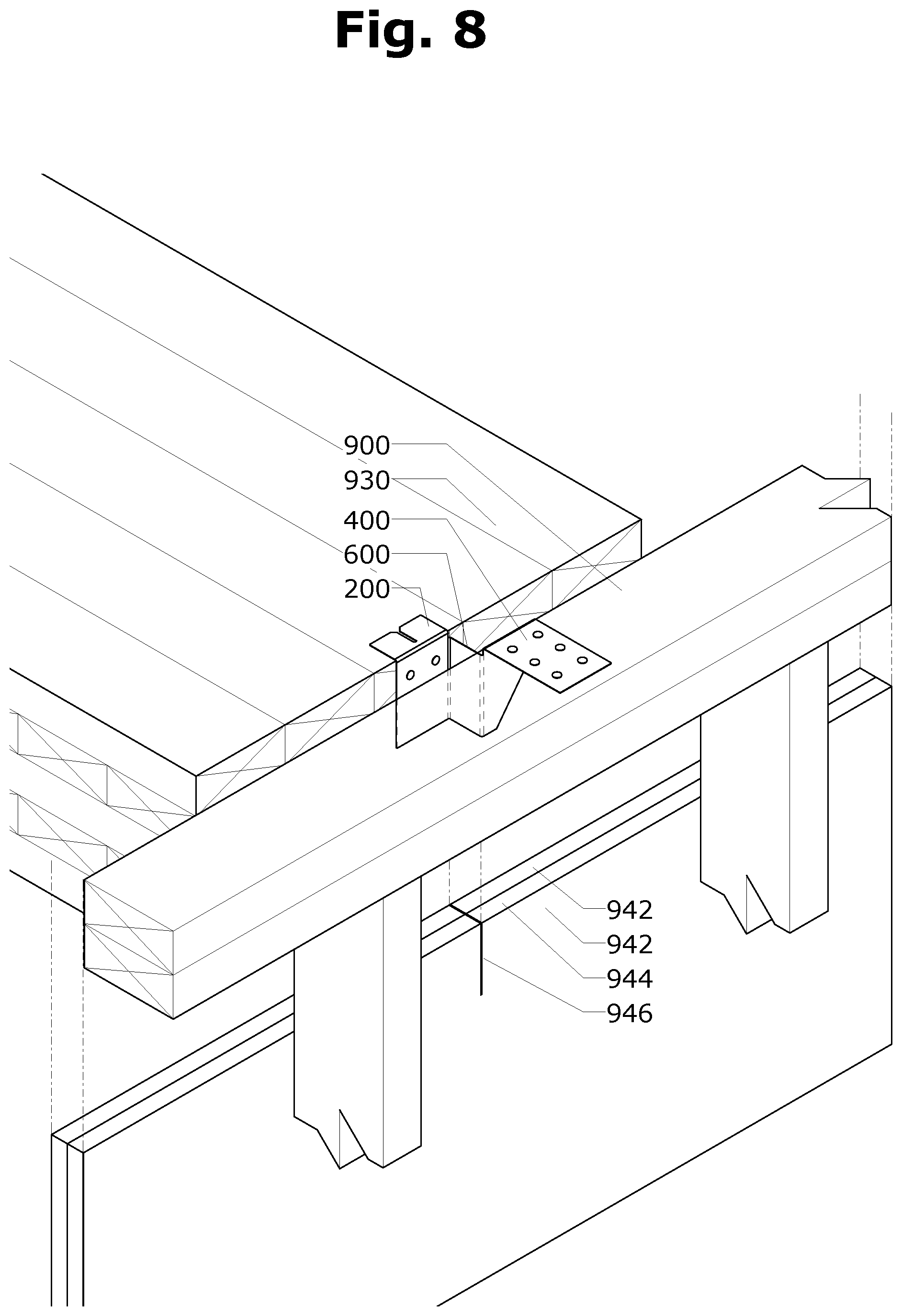 Patent US12338619 Figure 7 – Mass timber hanger