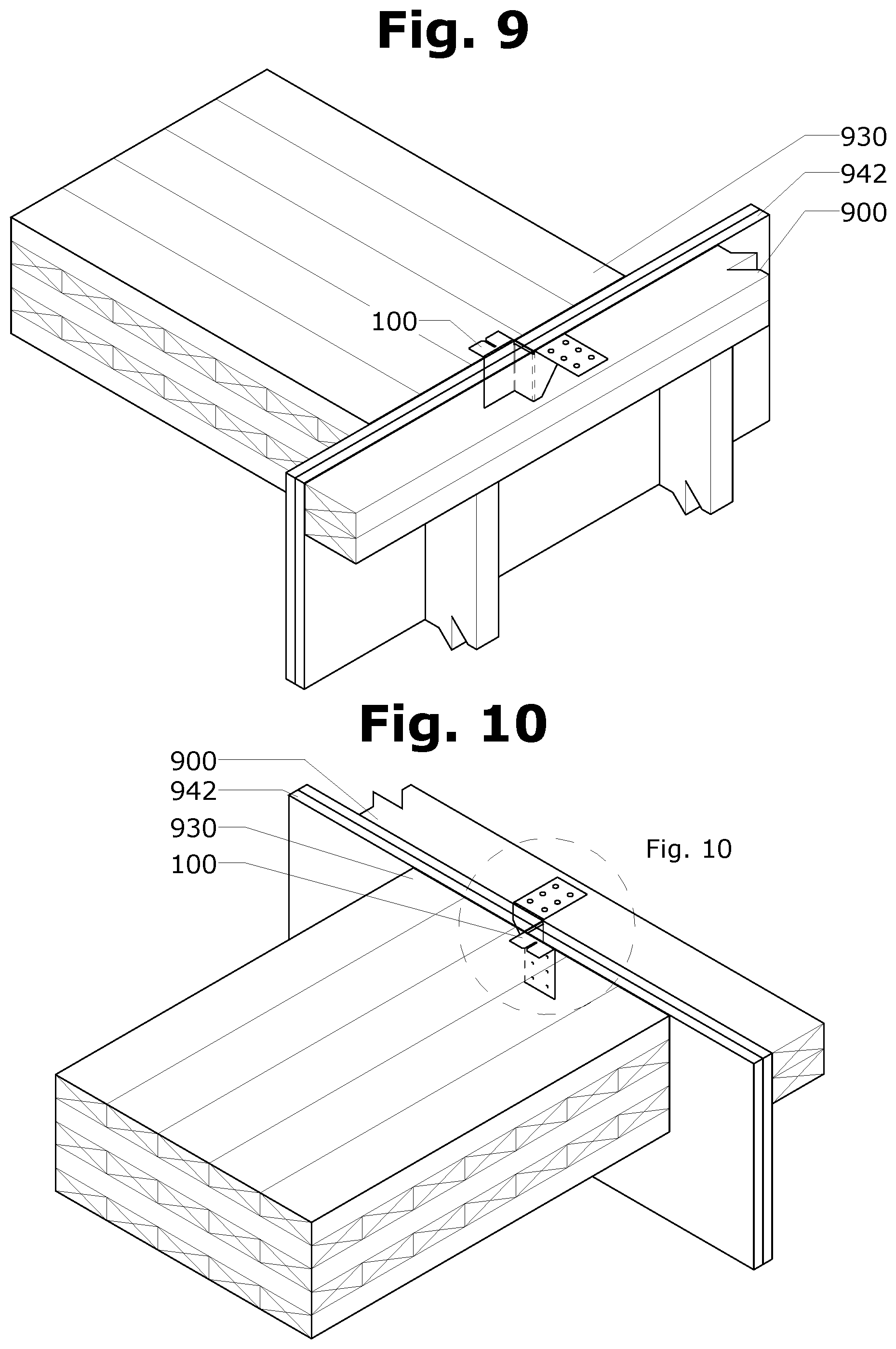 Patent US12338619 Figure 8 – Mass timber hanger