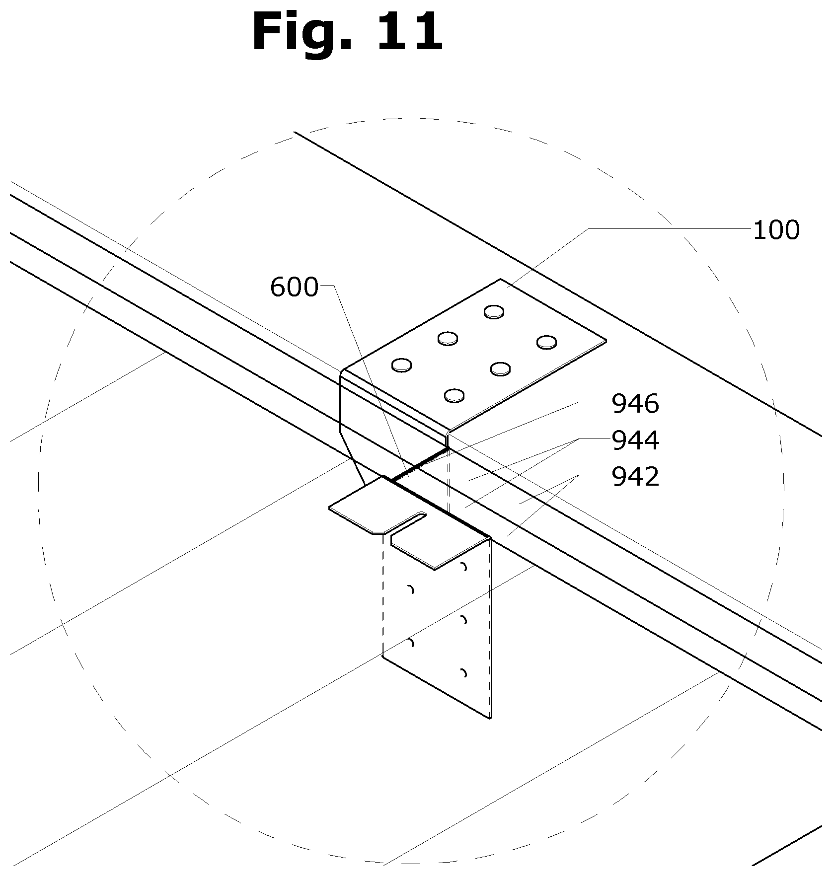 Patent US12338619 Figure 9 – Mass timber hanger