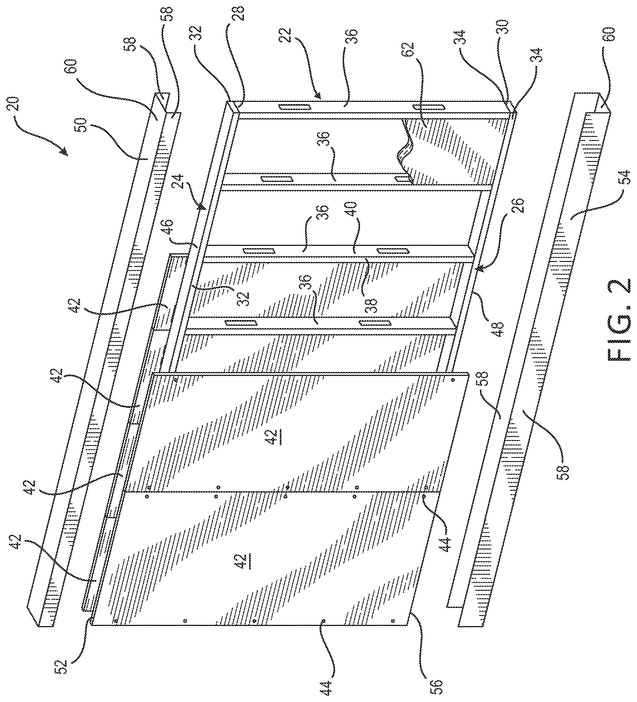 Patent US12338621 Figure 2 – Structural load-bearing wall