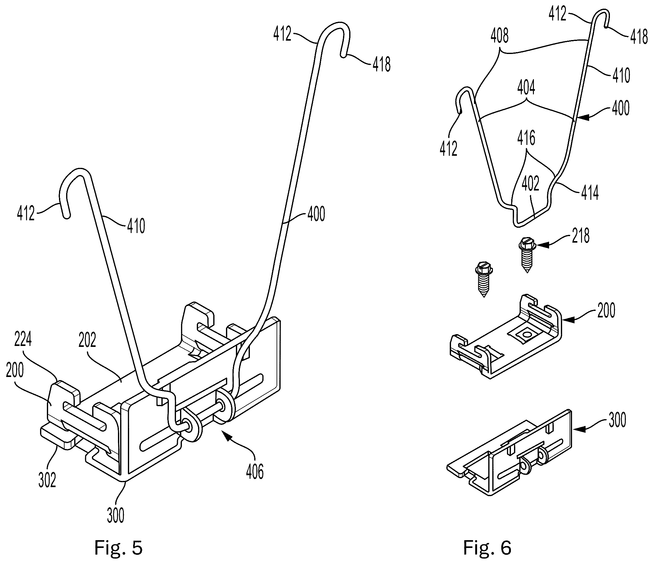 Patent US12338623 Figure 2 – Attachment components and system for ceiling panels
