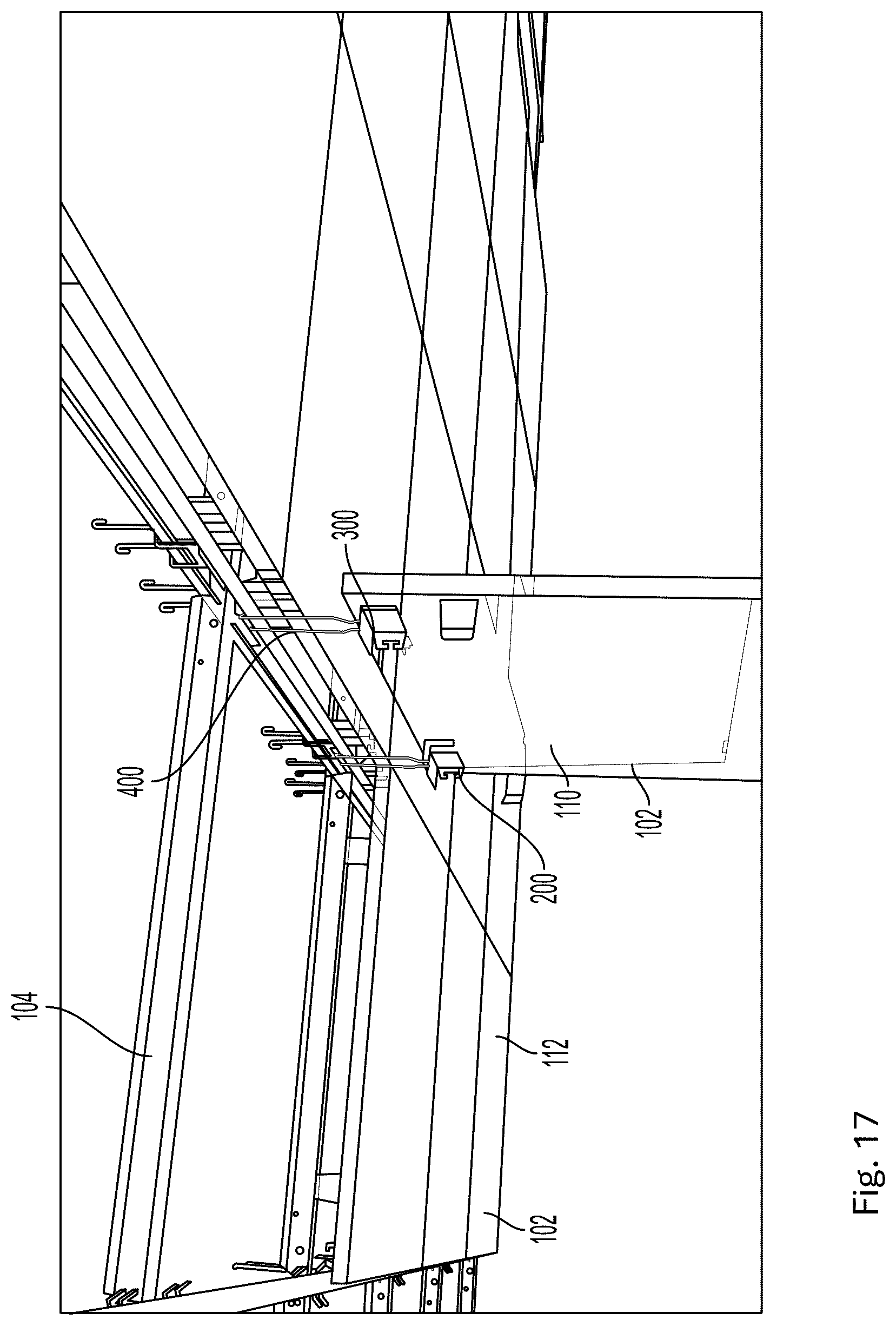 Patent US12338623 Figure 6 – Attachment components and system for ceiling panels