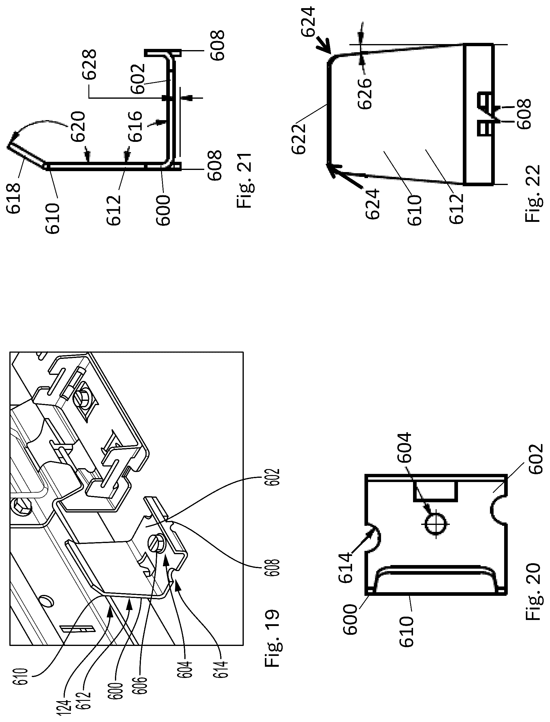 Patent US12338623 Figure 8 – Attachment components and system for ceiling panels