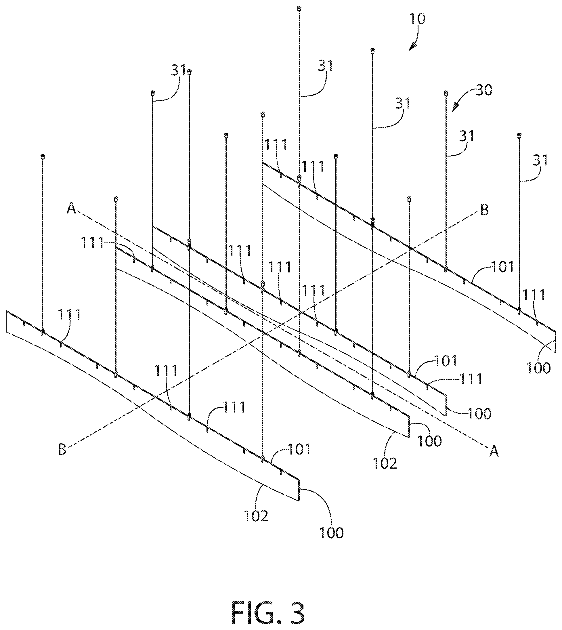 Patent US12338624 Figure 3 – Ceiling system and method of installation