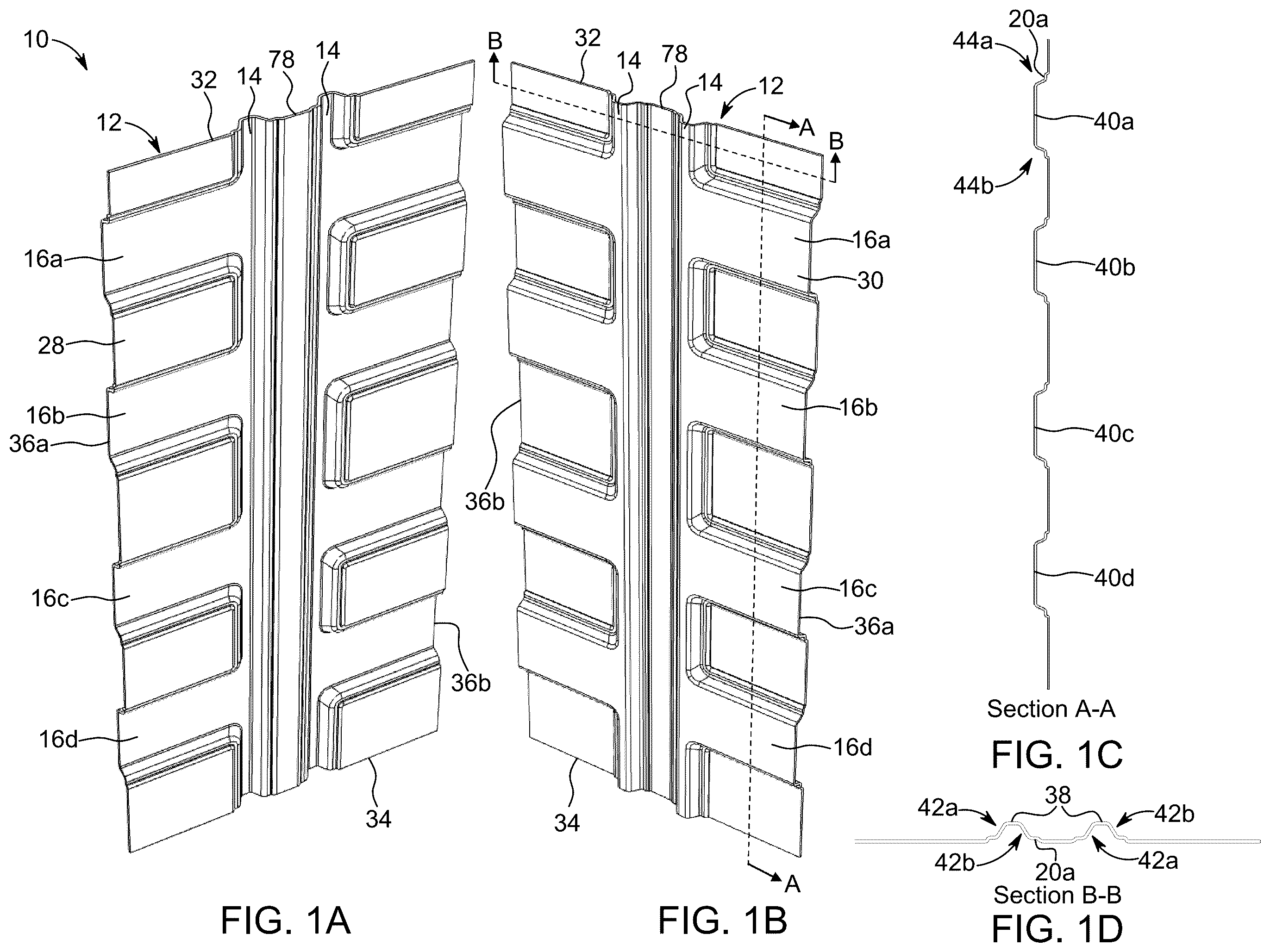 Patent US12338626 — Modular wall panel with integrated channels — Figure 1