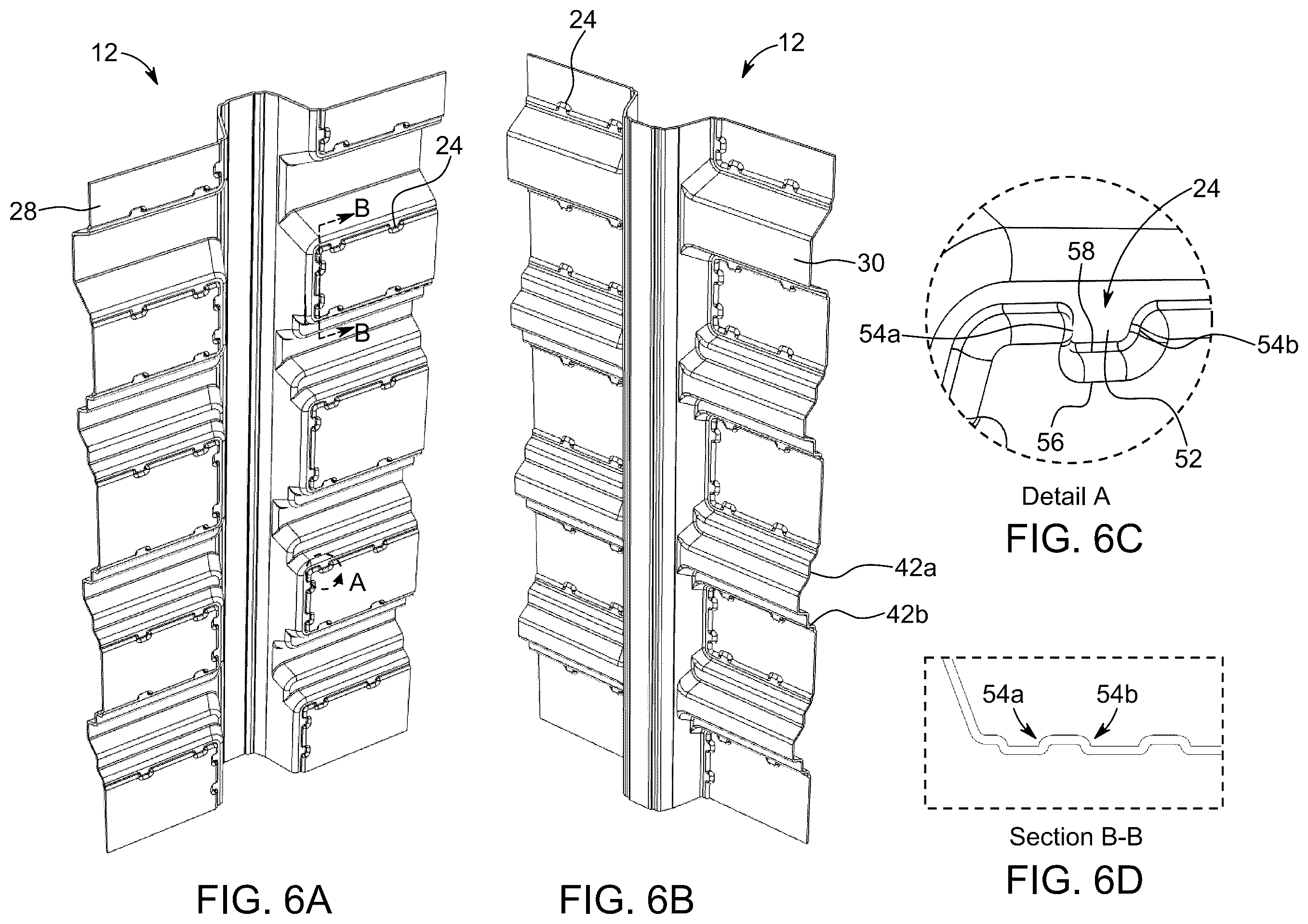 Patent US12338626 Figure 8 – Modular wall panel with integrated channels